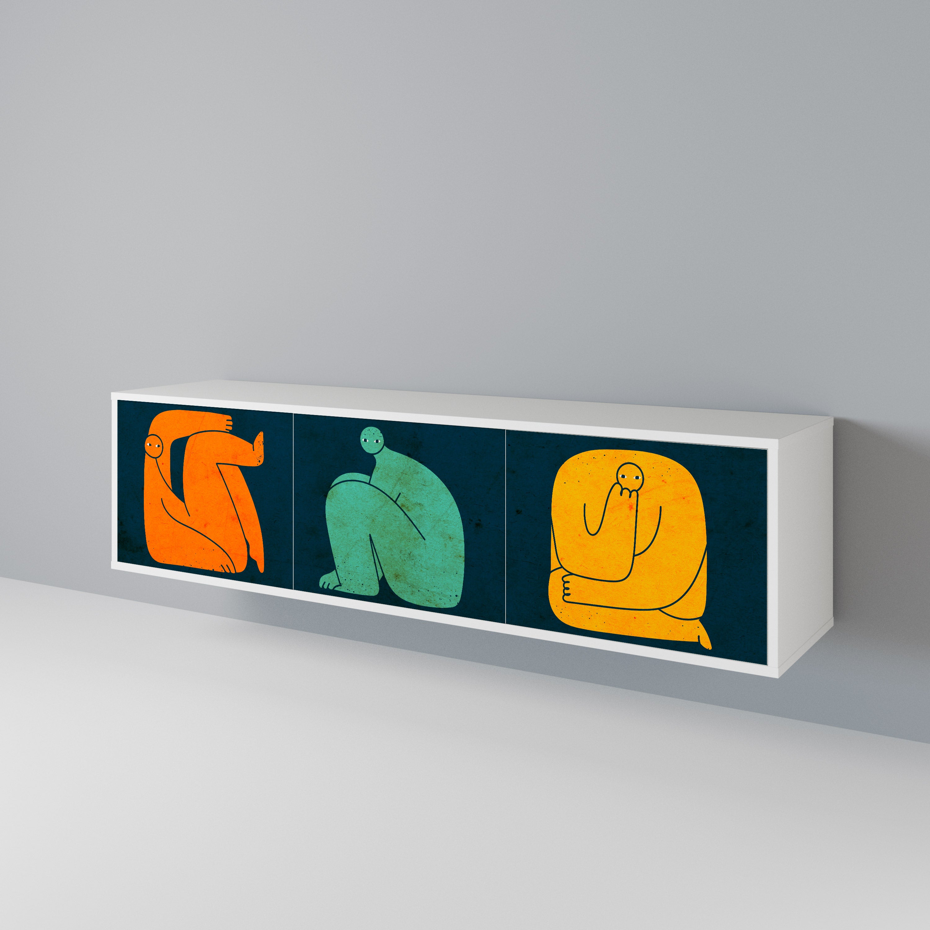 TOGETHER BUT SEPARATELY 3-Door TV Cabinet
