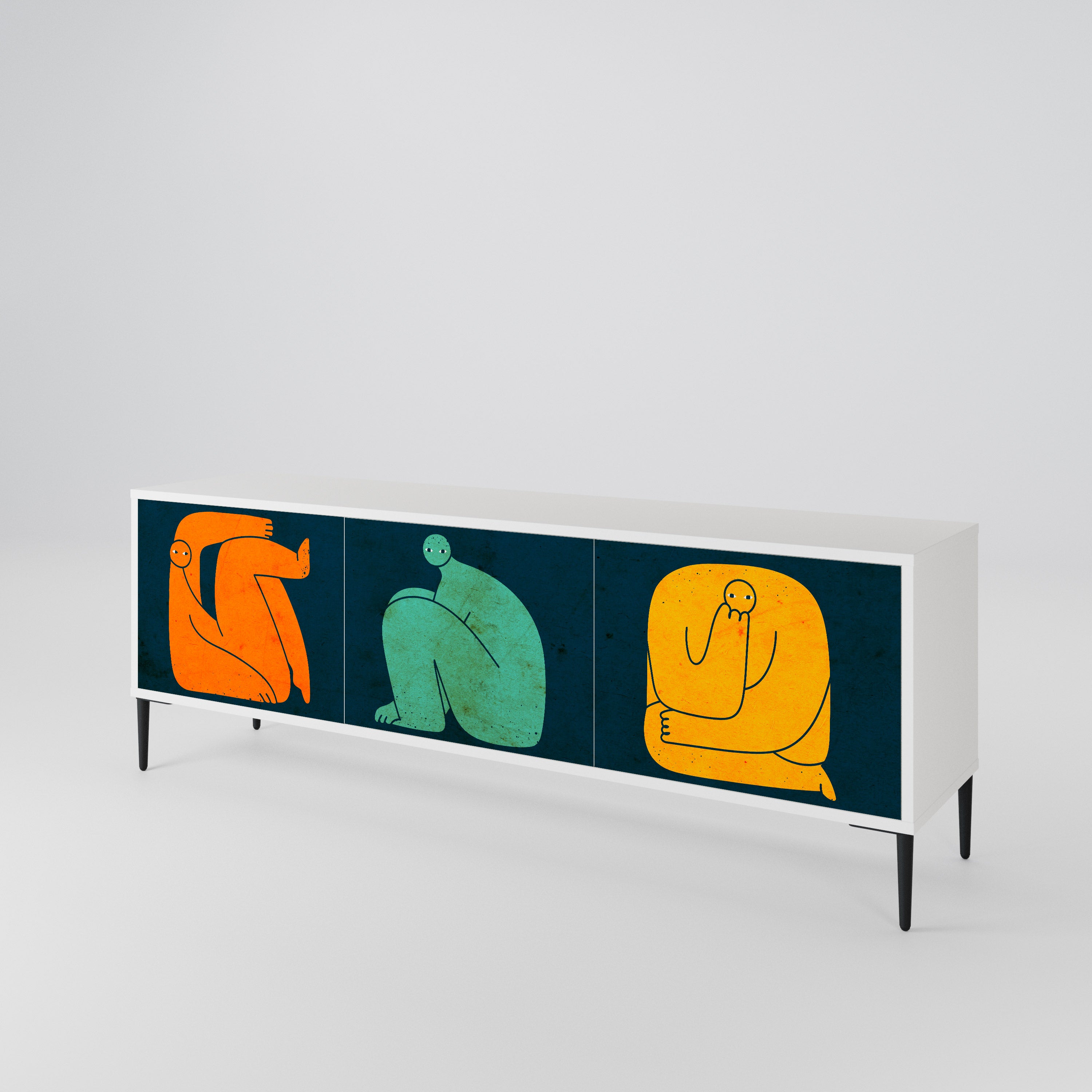 TOGETHER BUT SEPARATELY 3-Door TV Cabinet