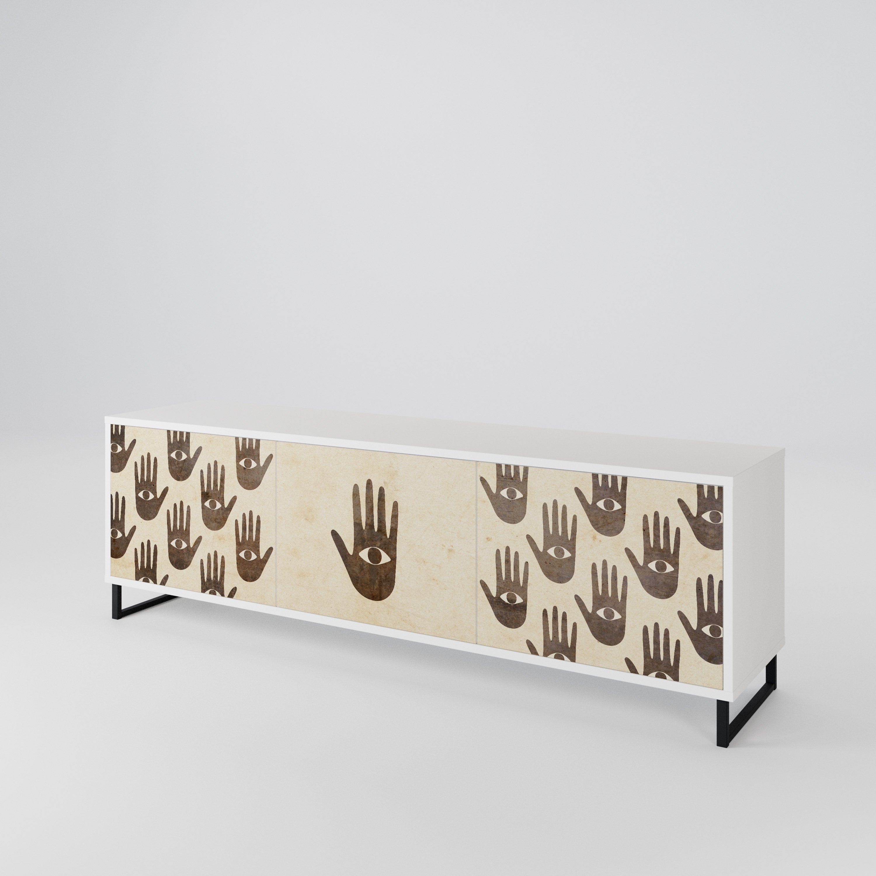 SEE MORE 3-Door TV Cabinet