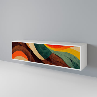 COLORFUL STRANDS 3-Door TV Cabinet