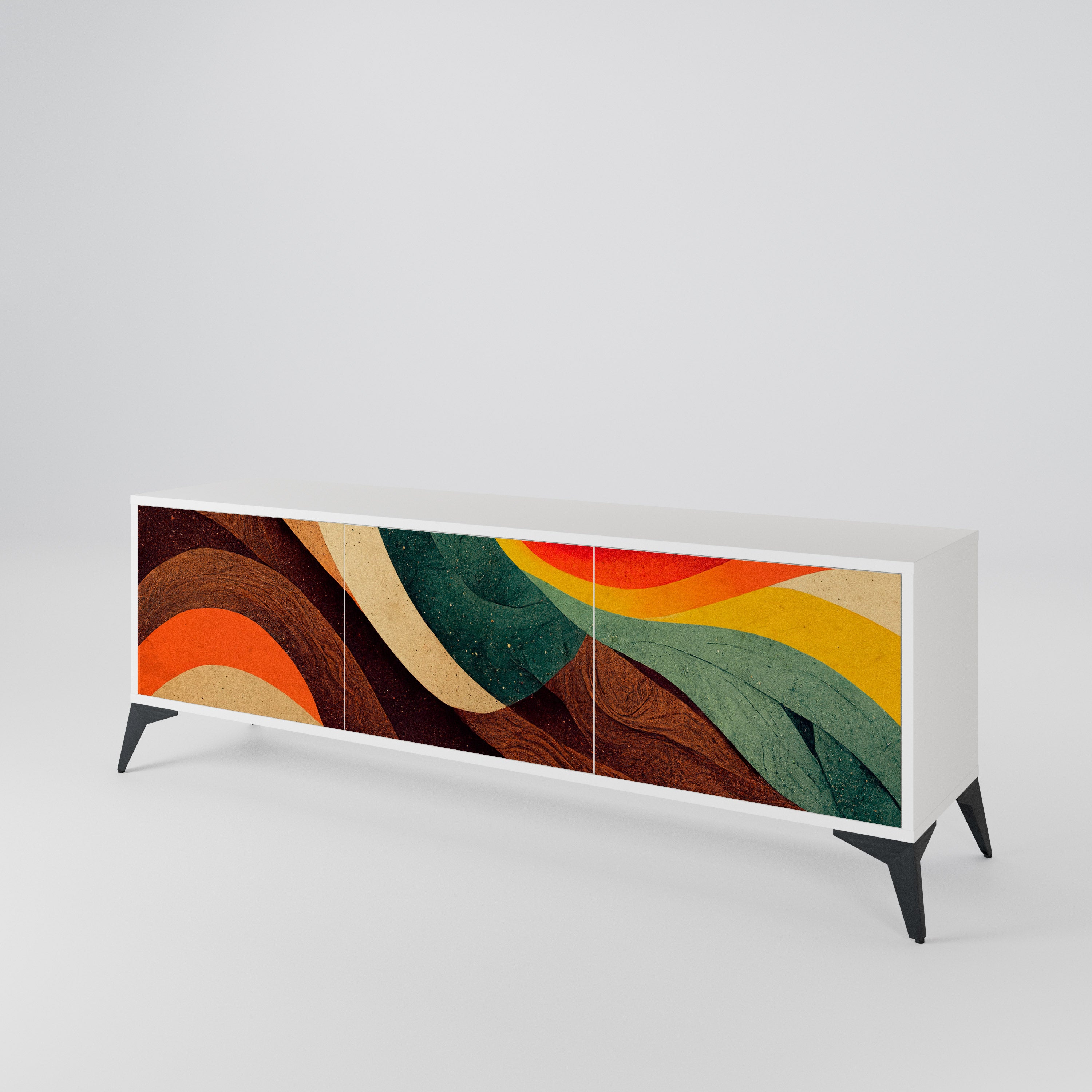 COLORFUL STRANDS 3-Door TV Cabinet