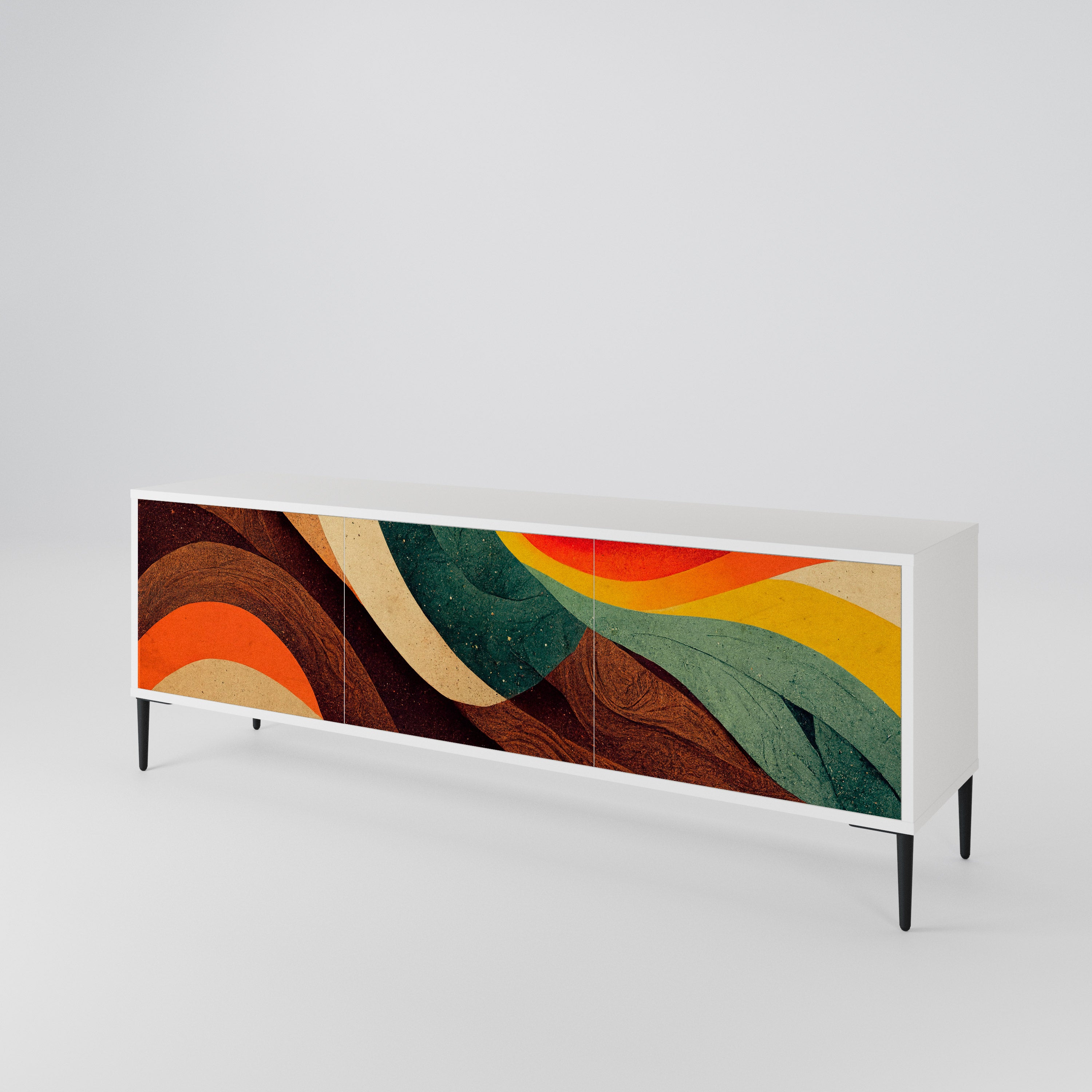 COLORFUL STRANDS 3-Door TV Cabinet