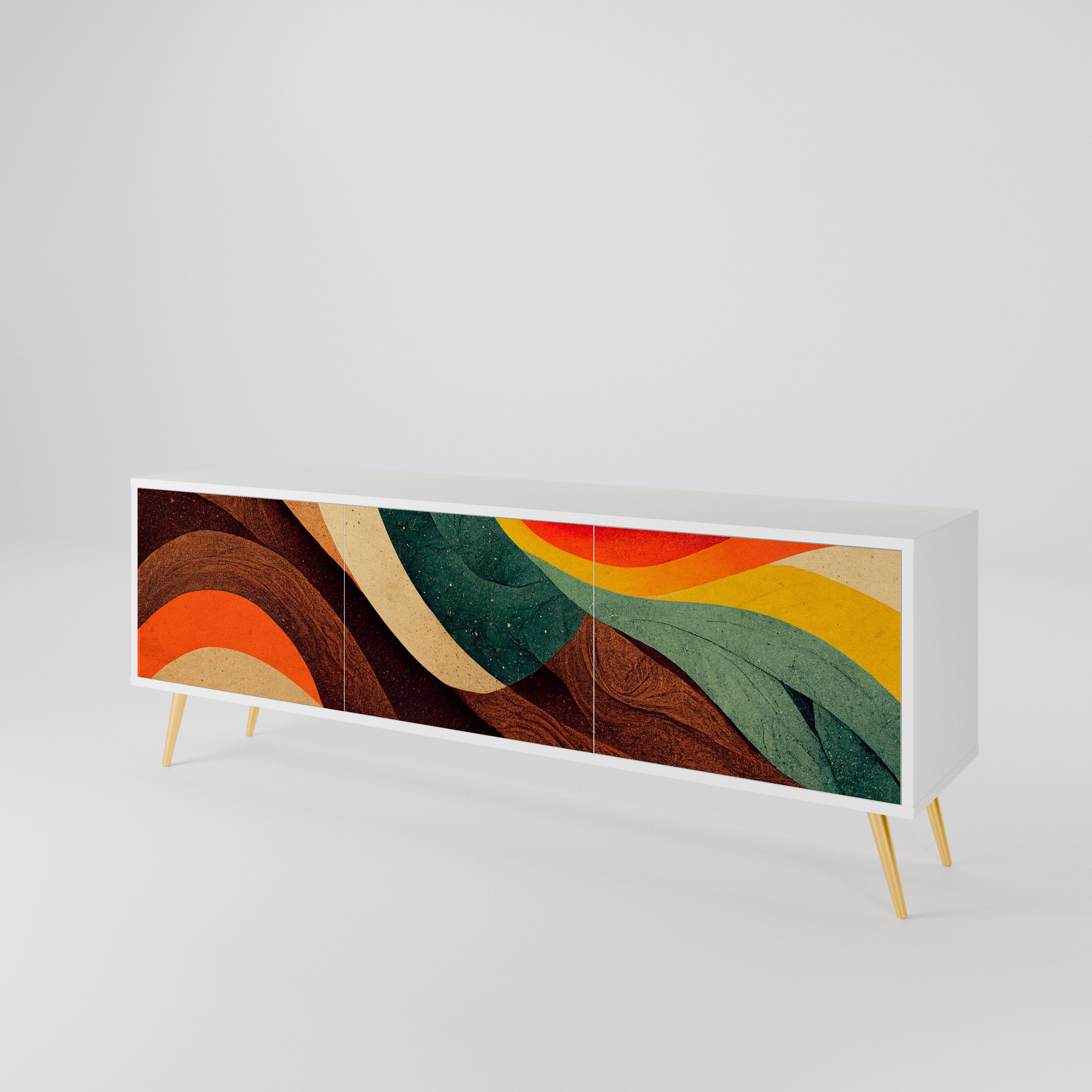 COLORFUL STRANDS 3-Door TV Cabinet