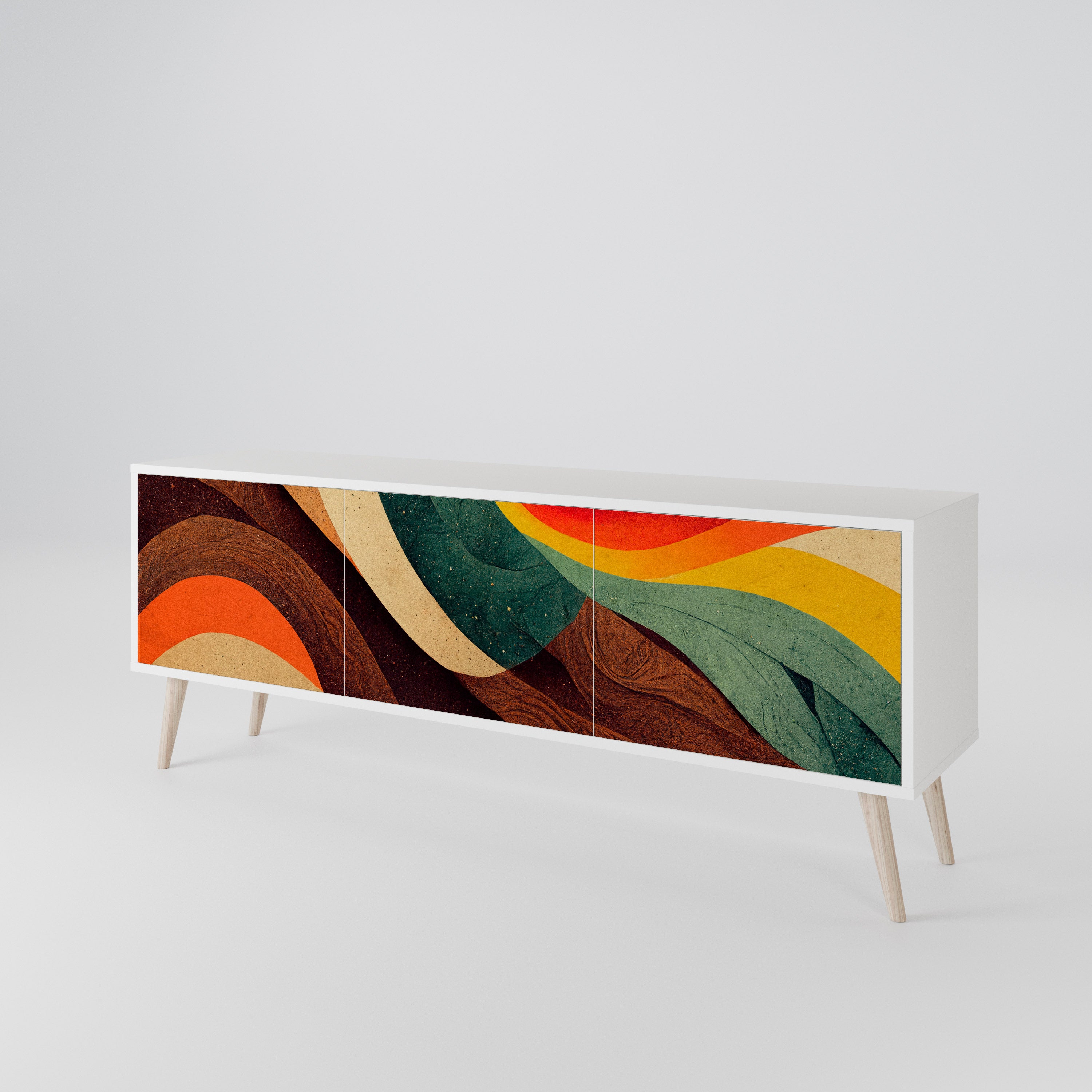 COLORFUL STRANDS 3-Door TV Cabinet