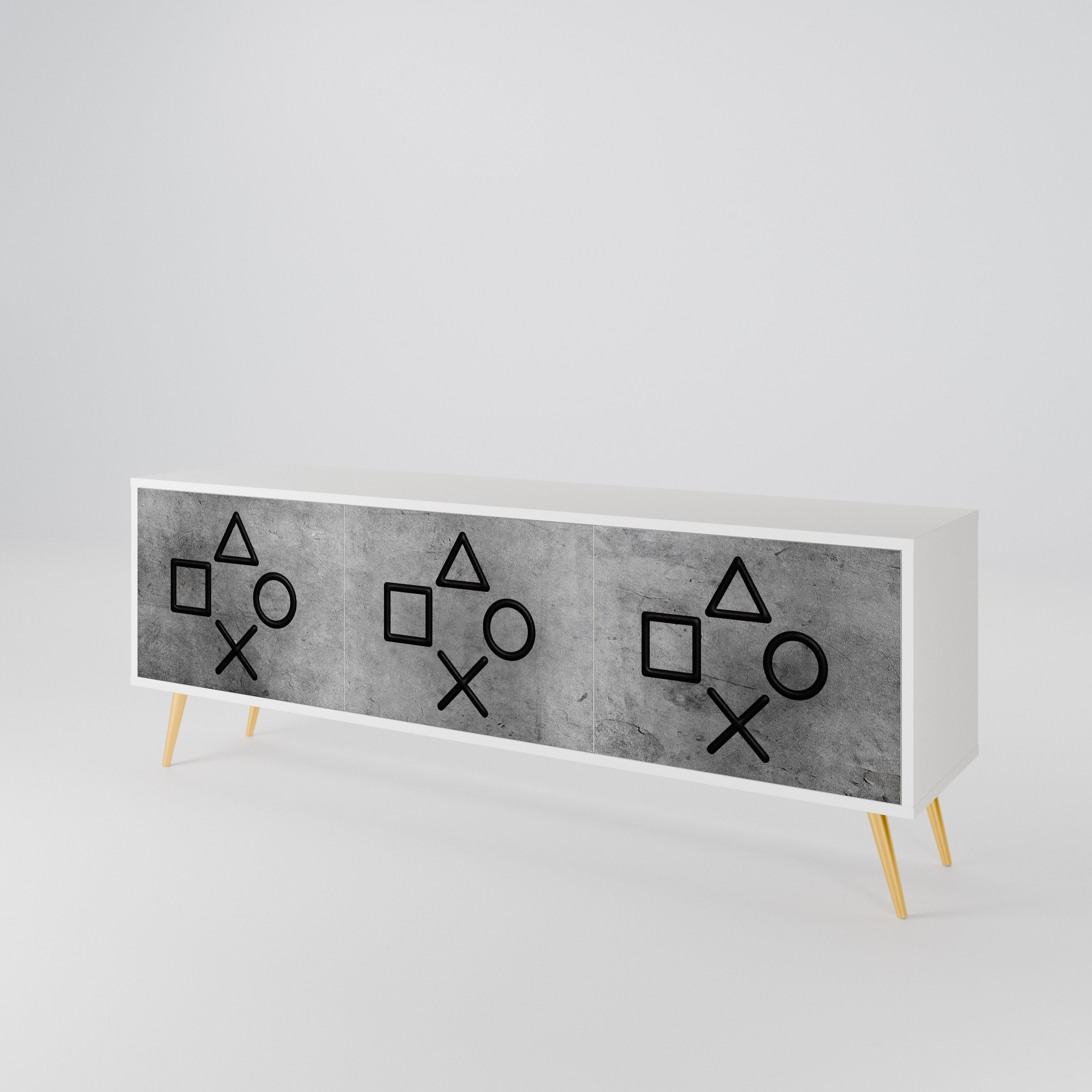 GAMER CHOICE 3-Door TV Cabinet