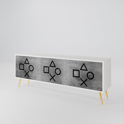GAMER CHOICE 3-Door TV Cabinet