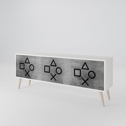 GAMER CHOICE 3-Door TV Cabinet