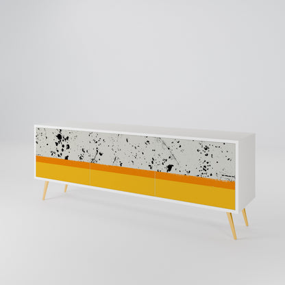 DYED BY ORANGE 3-Door TV Cabinet