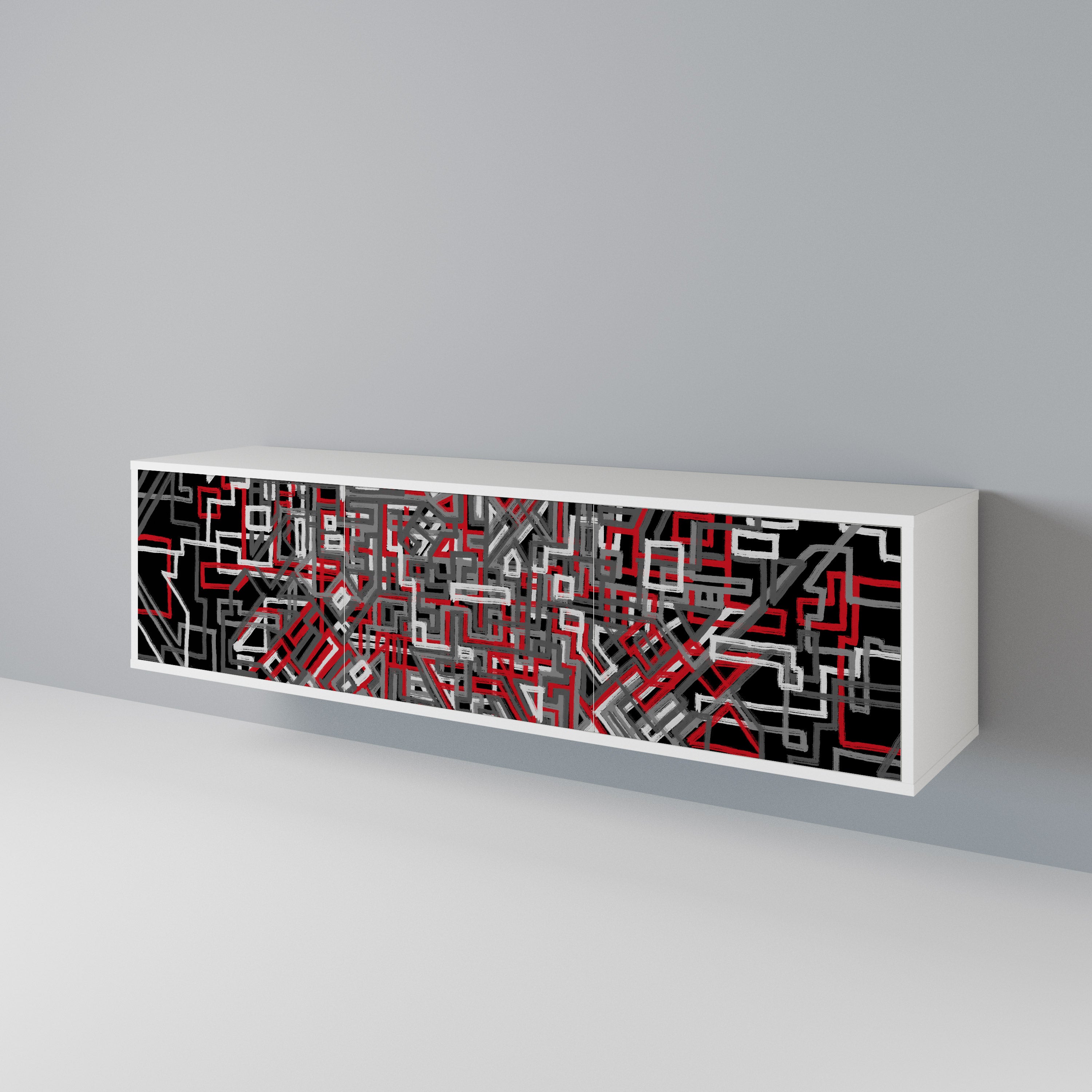 BROKEN LINES 3-Door TV Cabinet