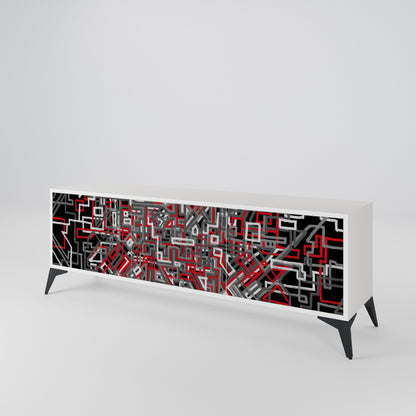 BROKEN LINES 3-Door TV Cabinet