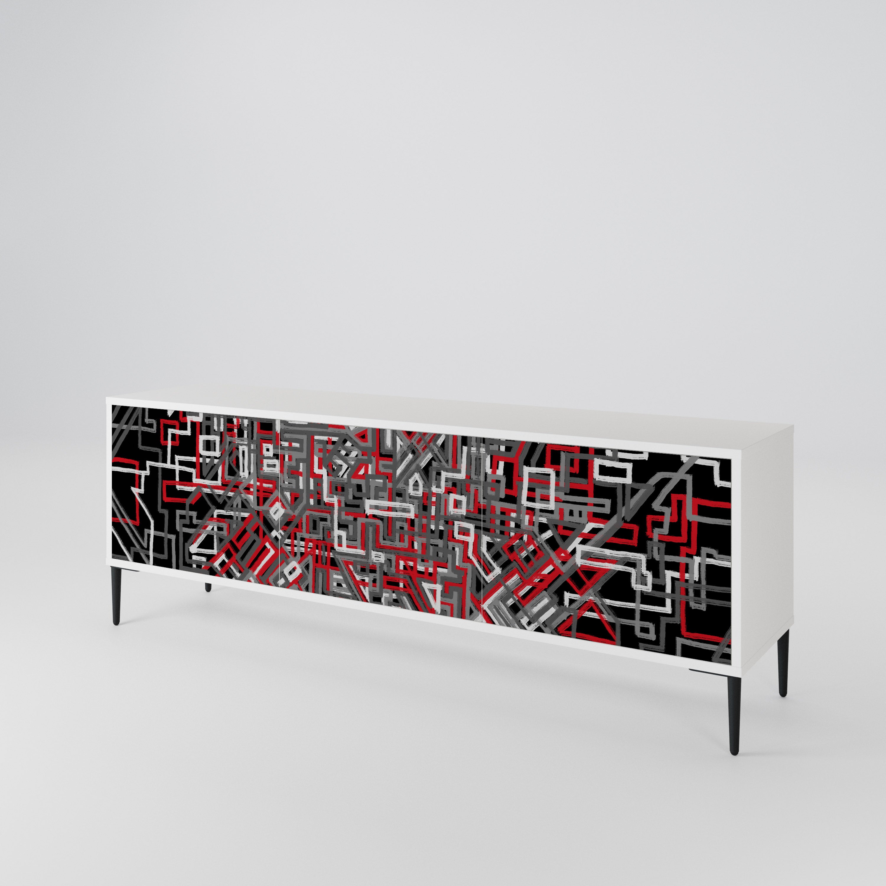 BROKEN LINES 3-Door TV Cabinet