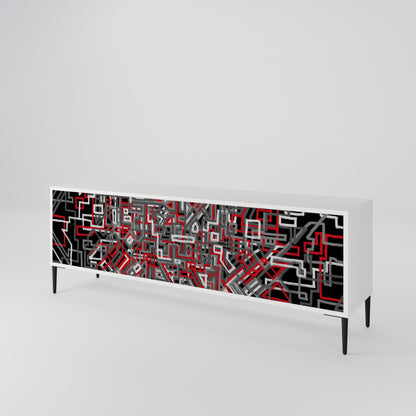 BROKEN LINES 3-Door TV Cabinet