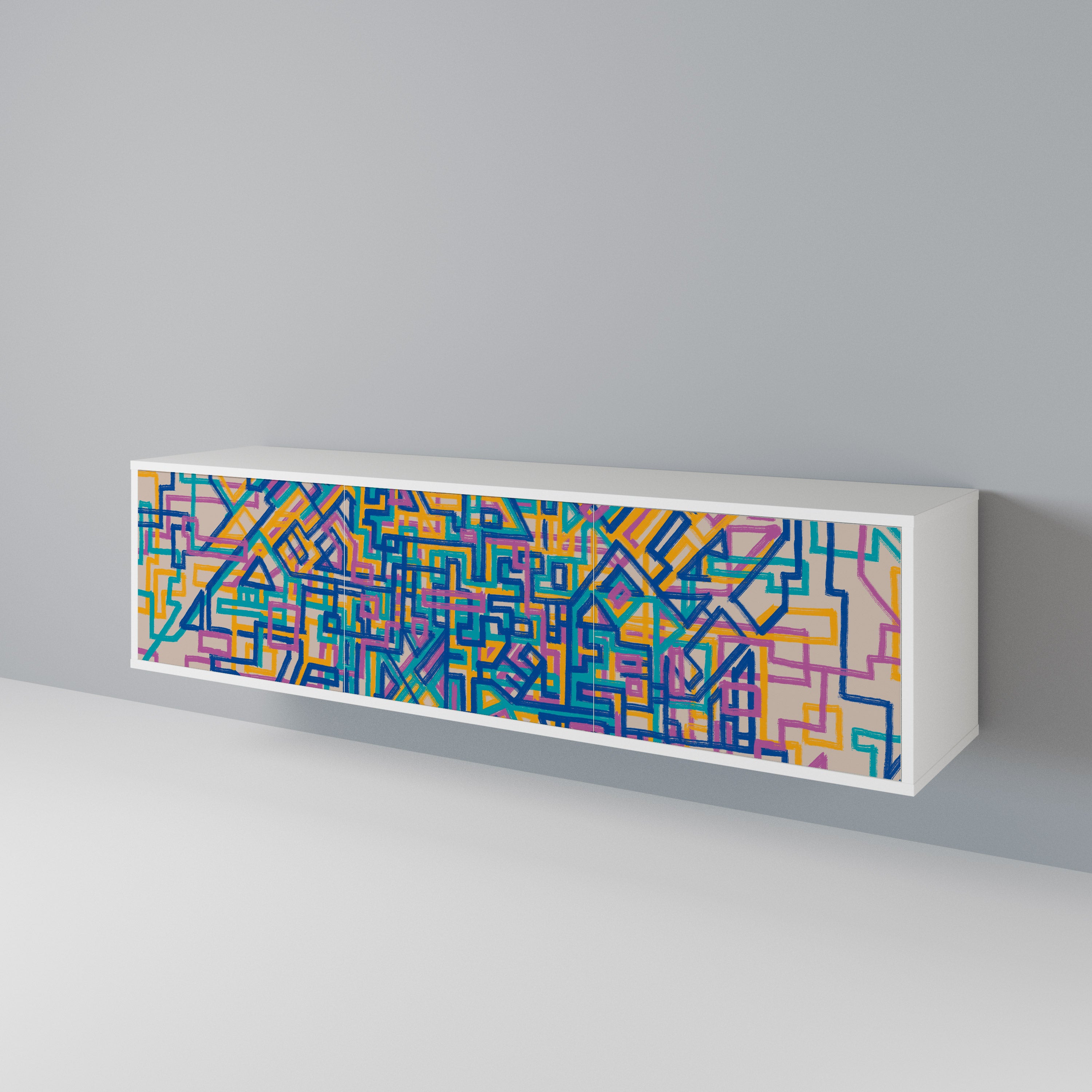 MEMORIES MAP 3-Door TV Cabinet