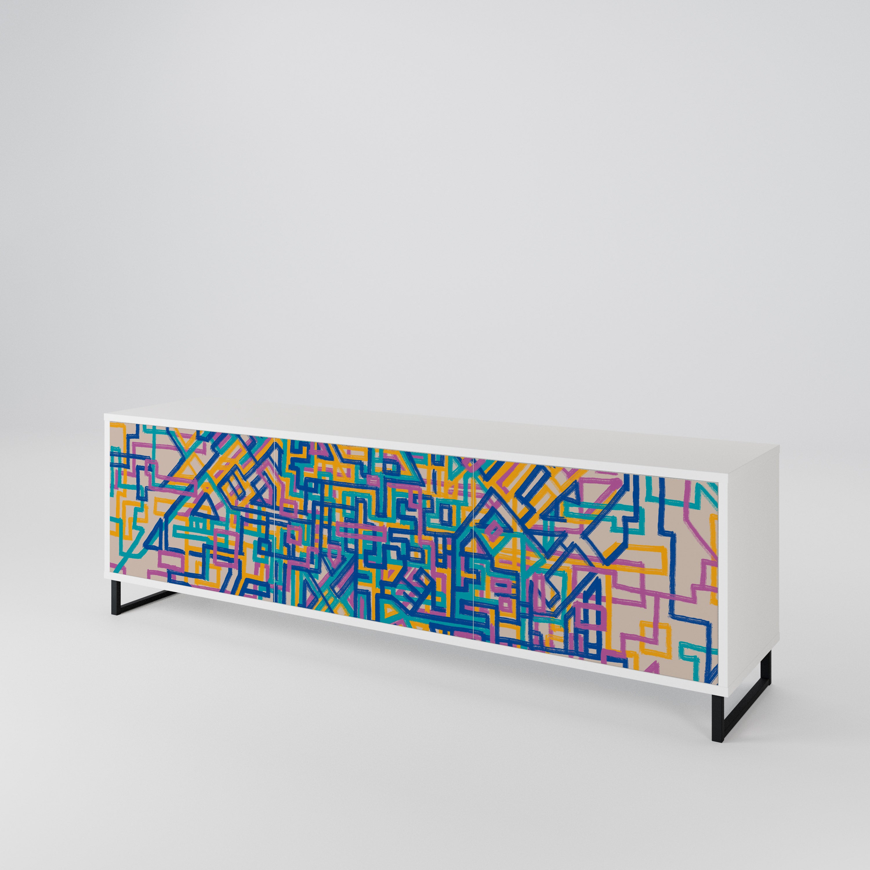 MEMORIES MAP 3-Door TV Cabinet