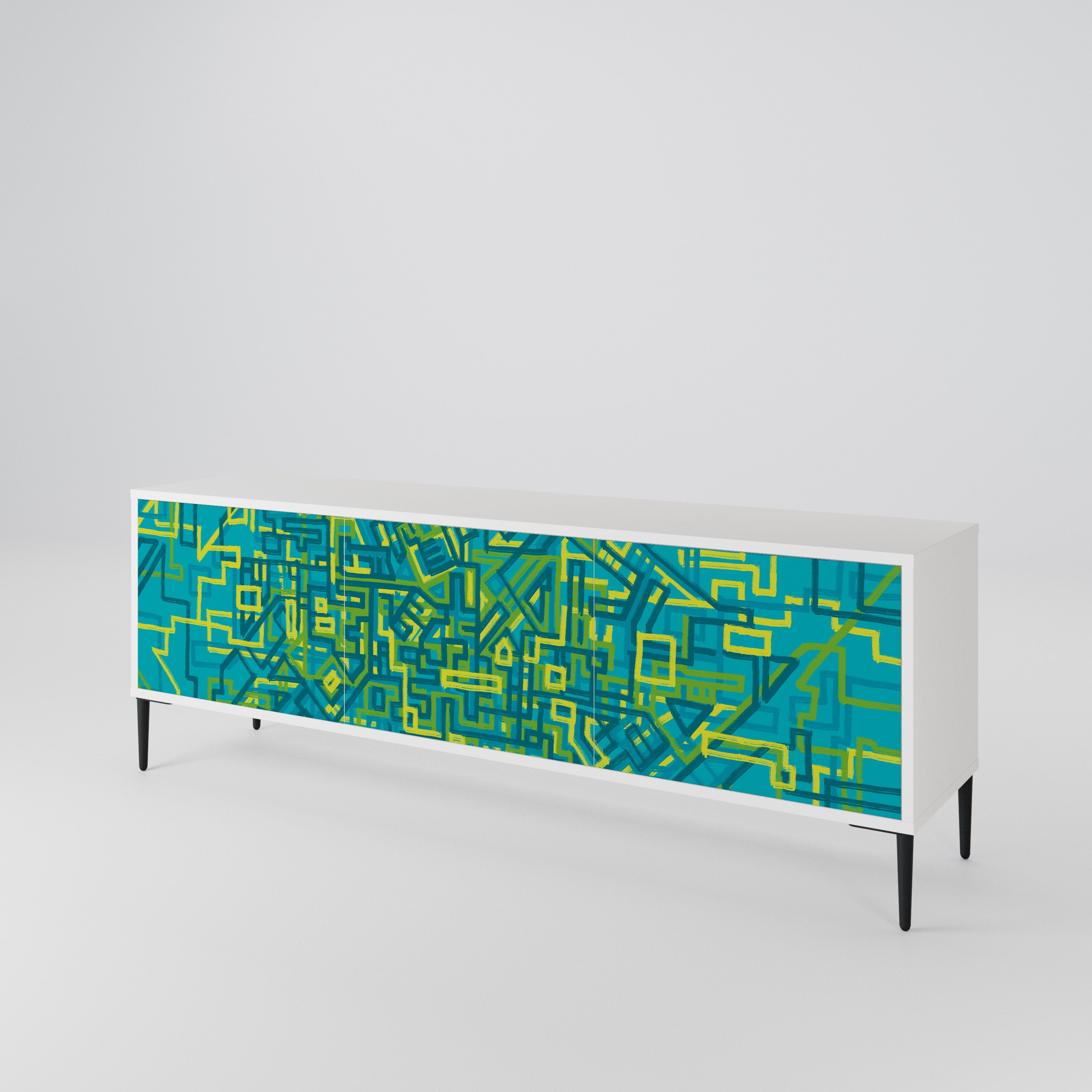 NOSTALGIC MEMORIES 3-Door TV Cabinet