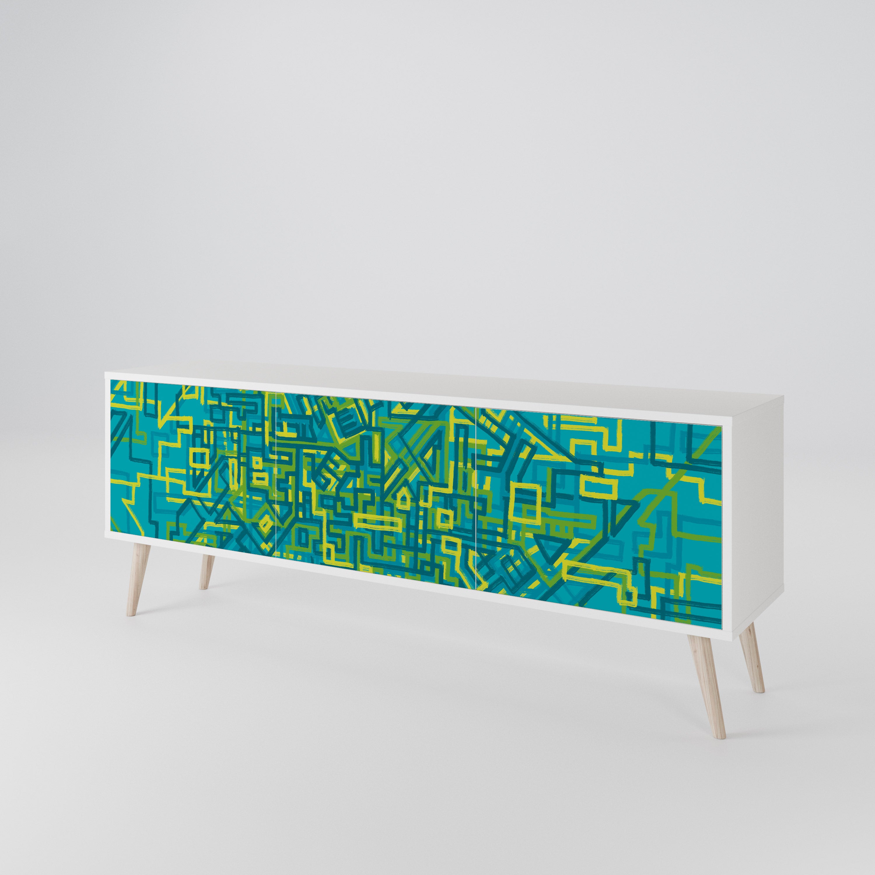 NOSTALGIC MEMORIES 3-Door TV Cabinet