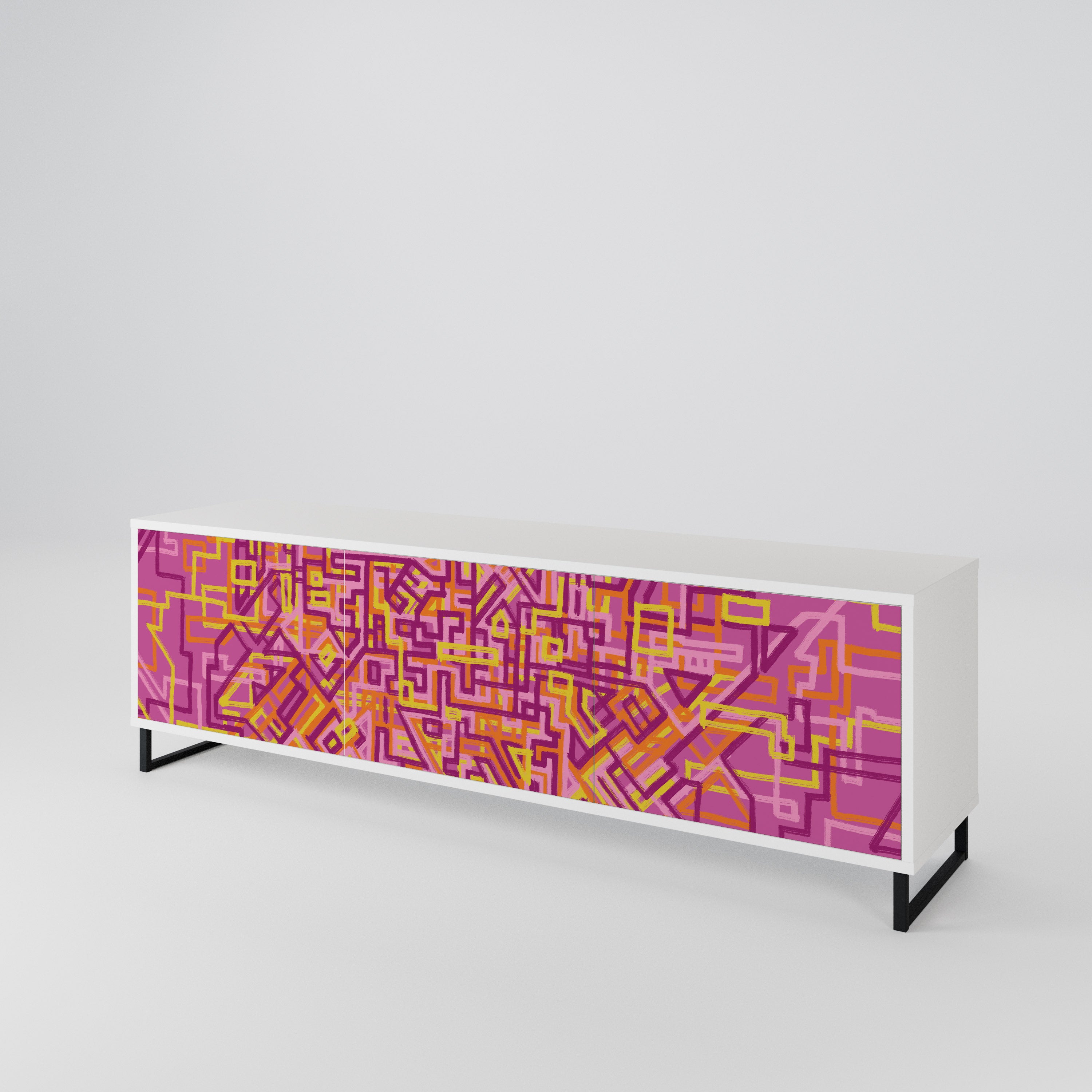 LOVELY MEMORIES 3-Door TV Cabinet