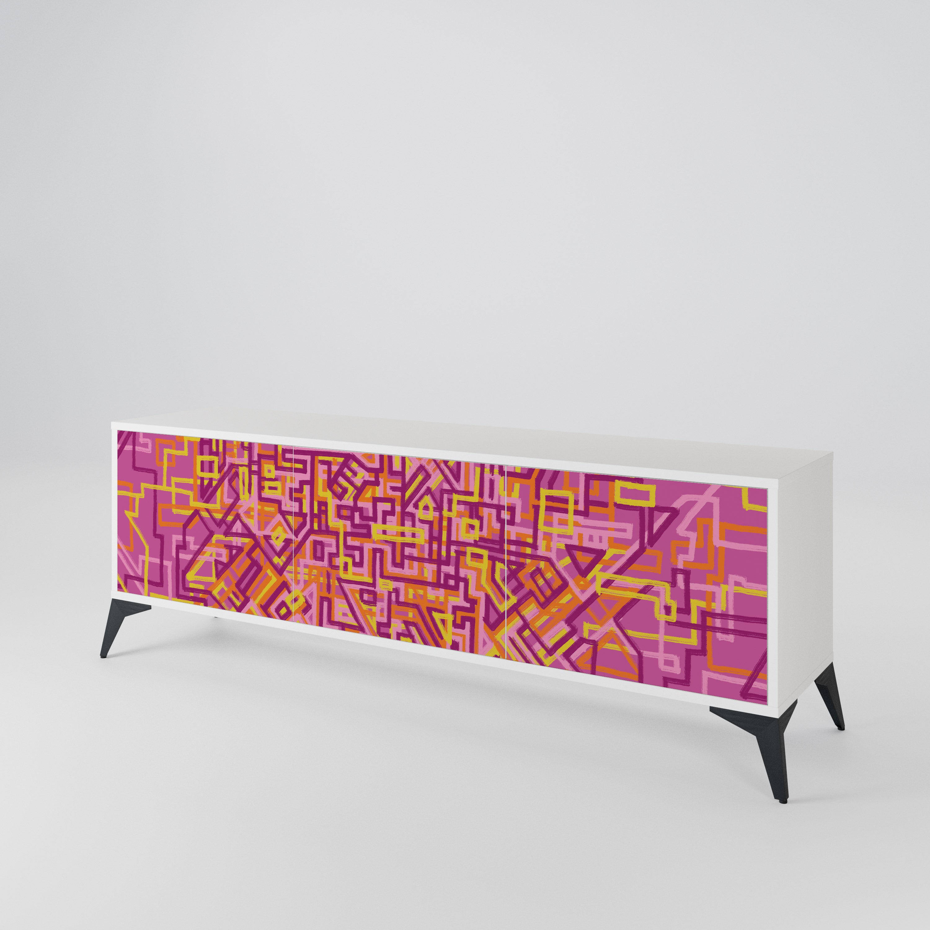 LOVELY MEMORIES 3-Door TV Cabinet