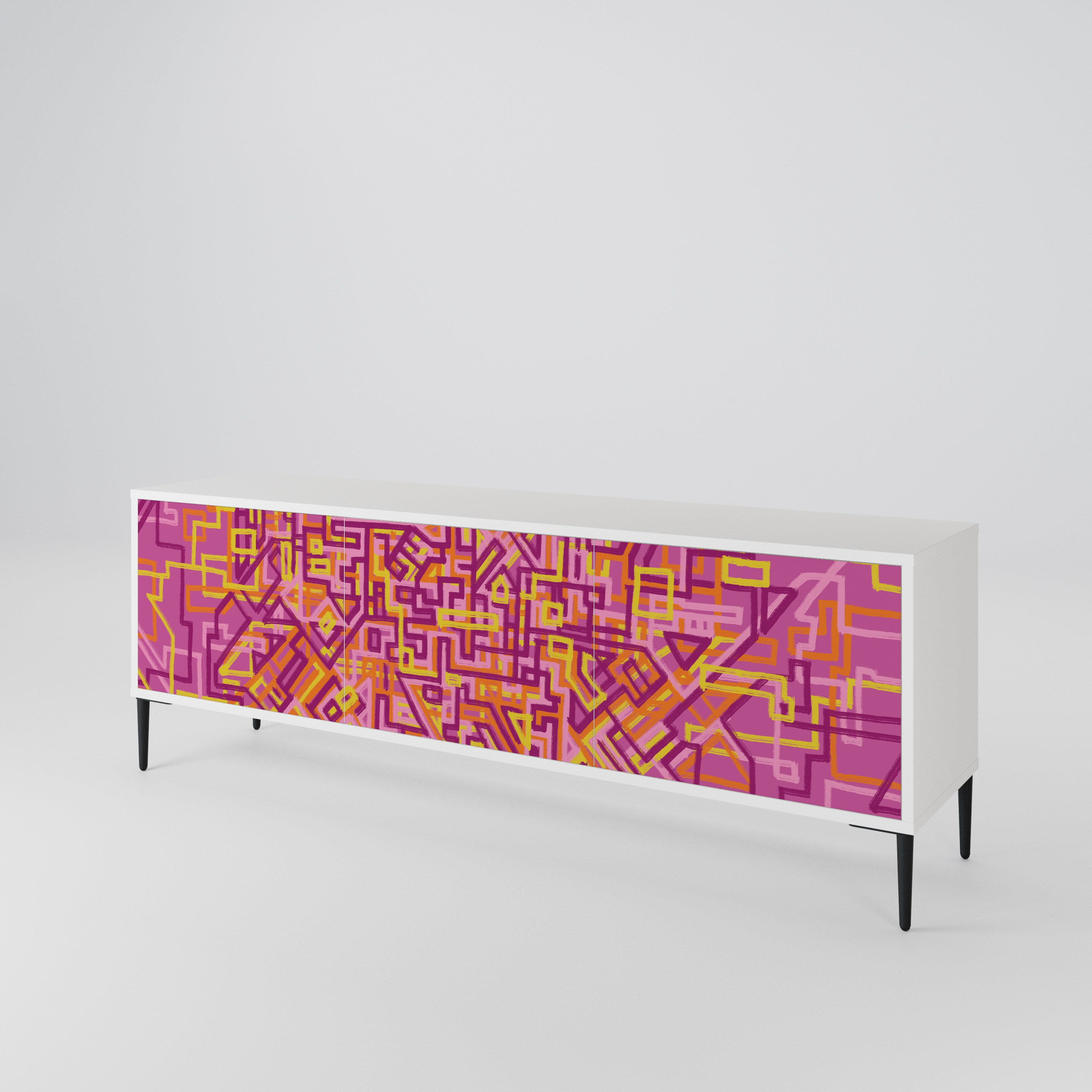 LOVELY MEMORIES 3-Door TV Cabinet