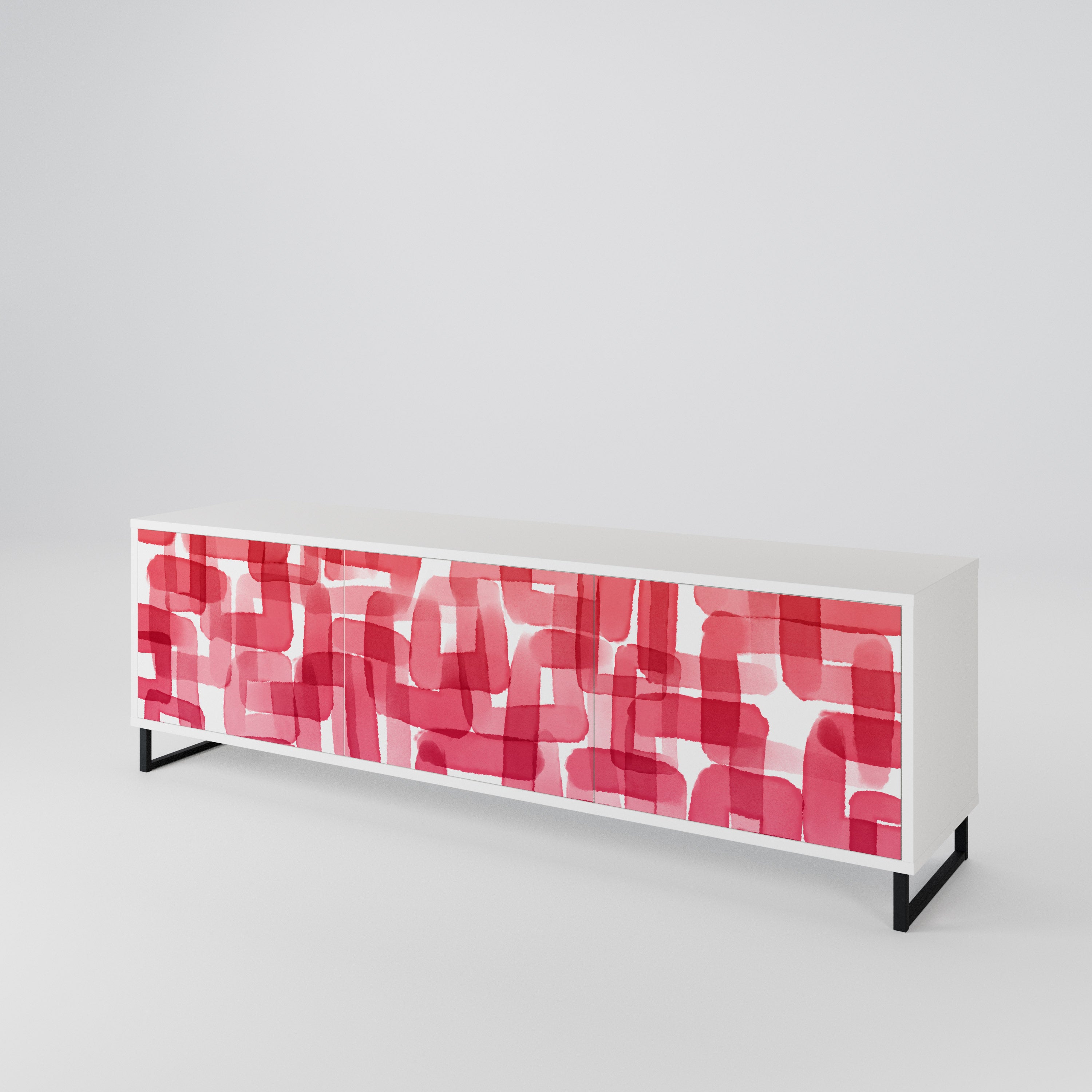 KALEIDOSCOPIC CUBISM 3-Door TV Cabinet