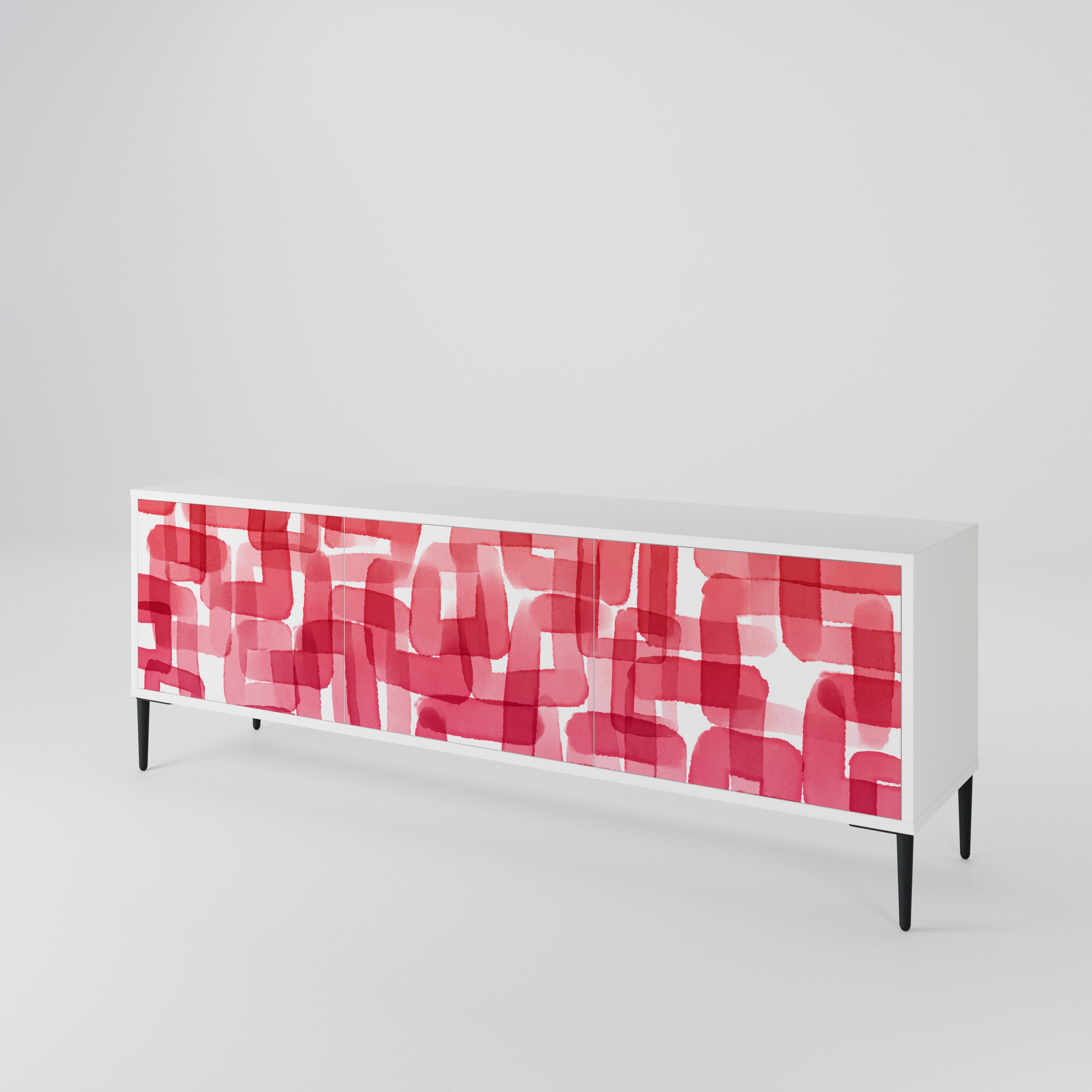 KALEIDOSCOPIC CUBISM 3-Door TV Cabinet
