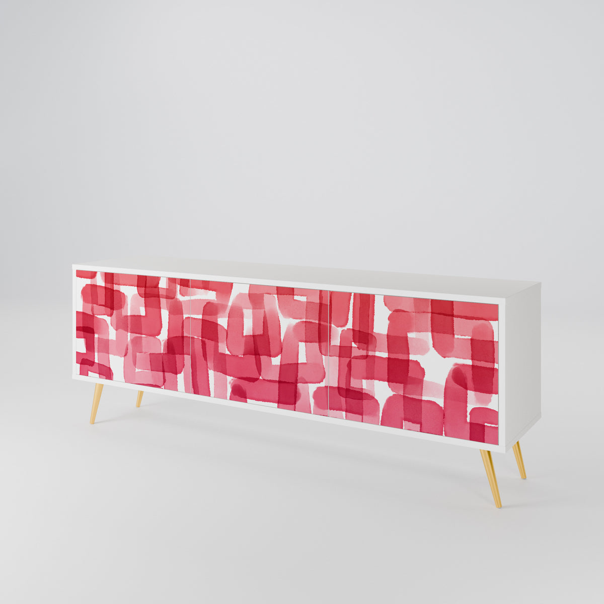 KALEIDOSCOPIC CUBISM 3-Door TV Cabinet