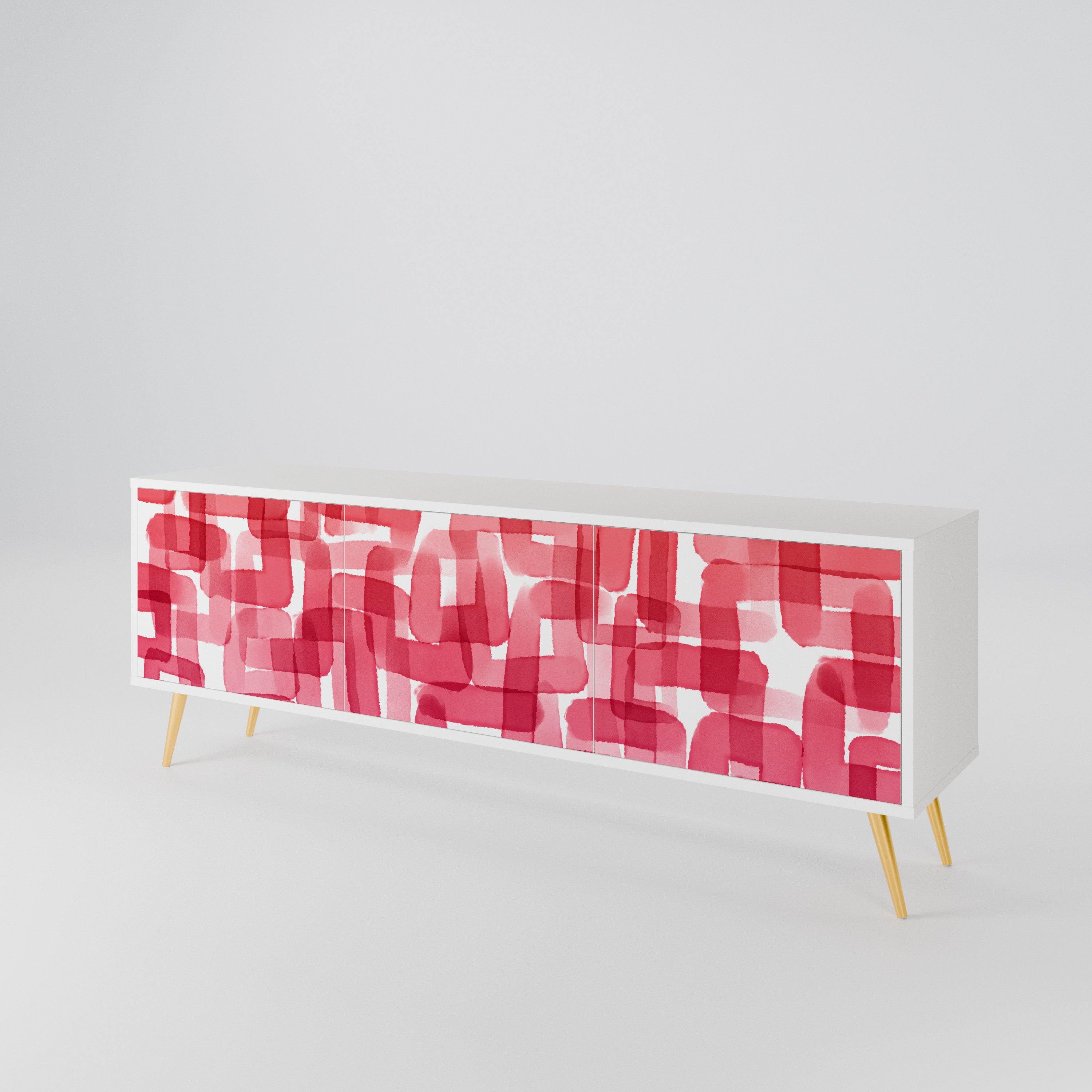 KALEIDOSCOPIC CUBISM 3-Door TV Cabinet