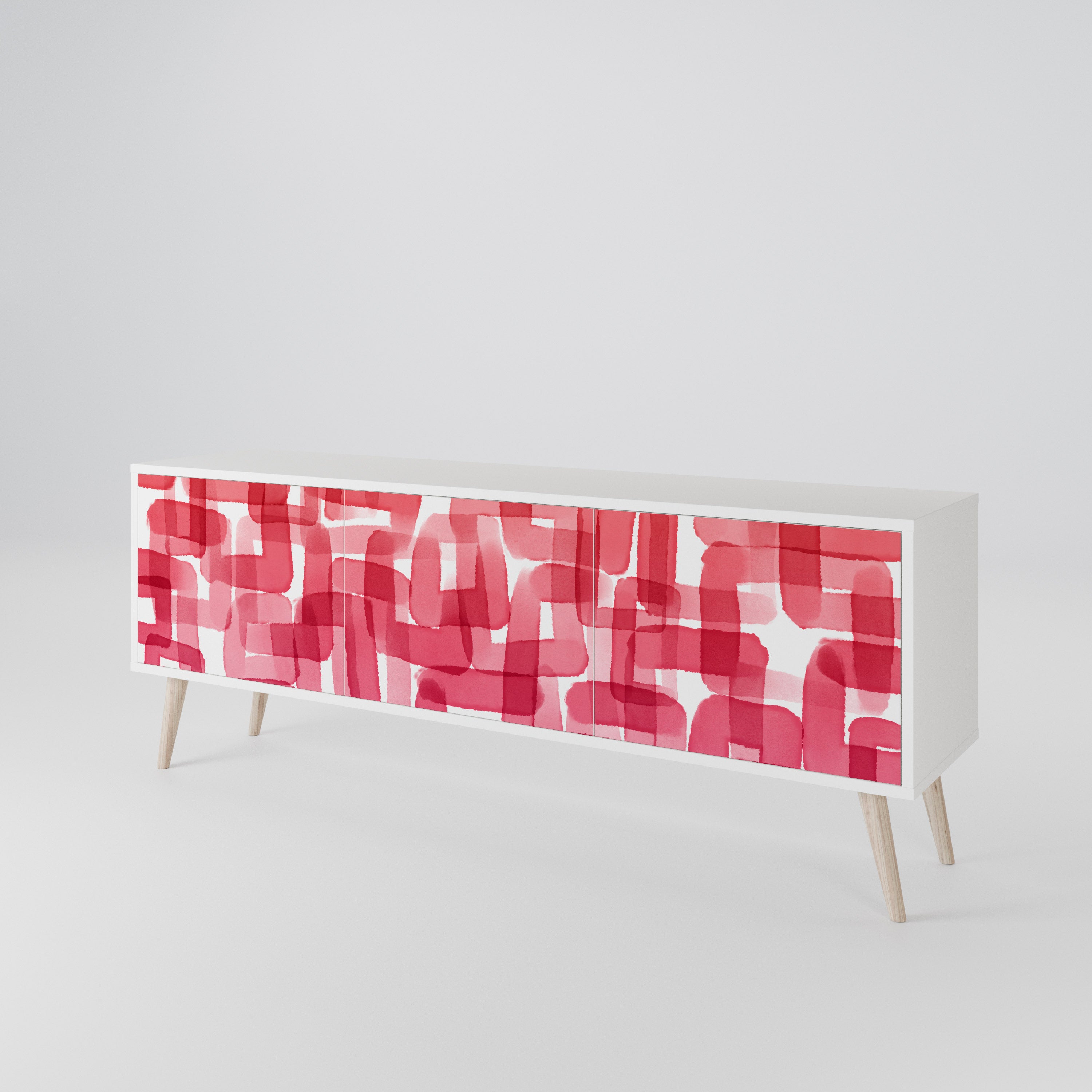 KALEIDOSCOPIC CUBISM 3-Door TV Cabinet