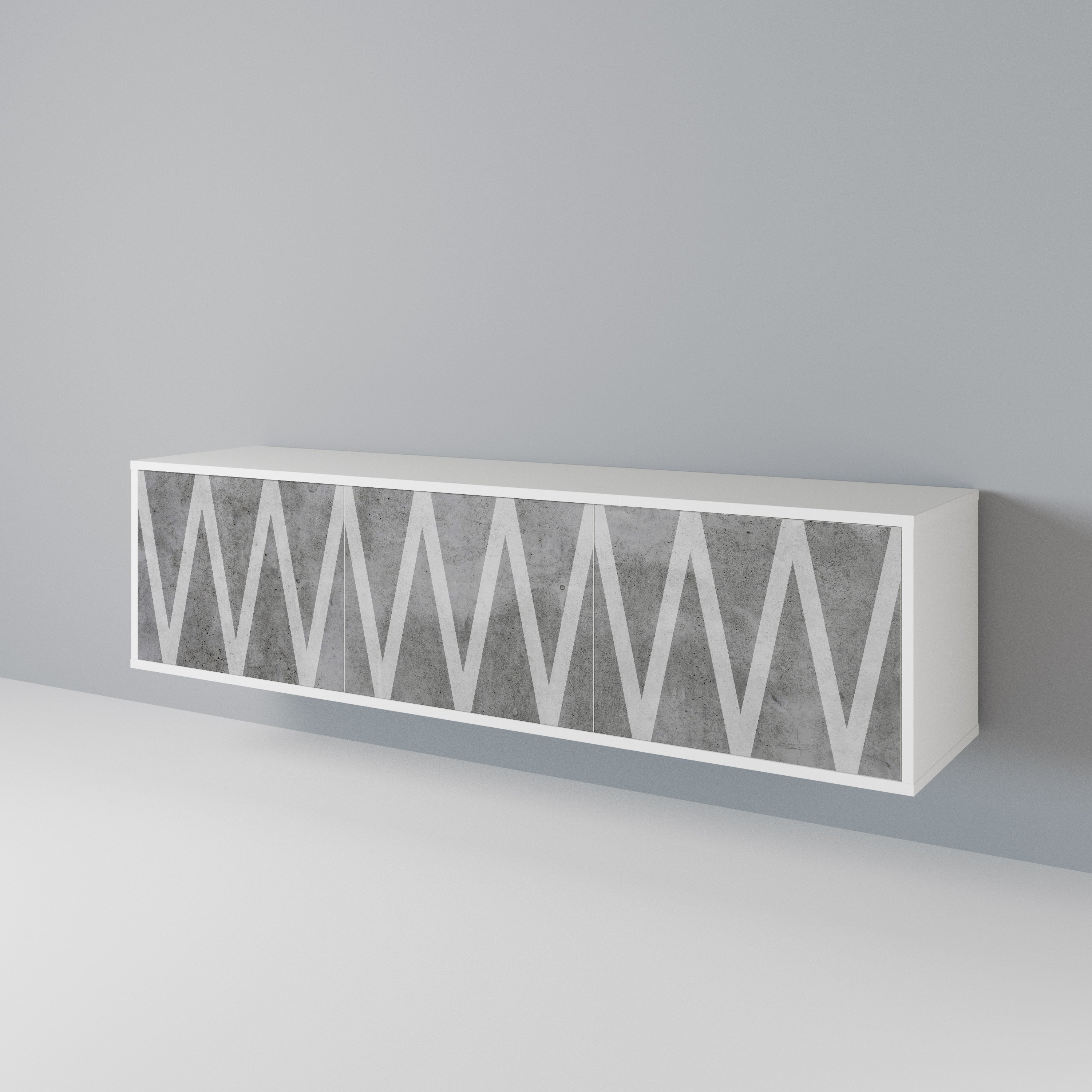 SOLID ZIG ZAG 3-Door TV Cabinet