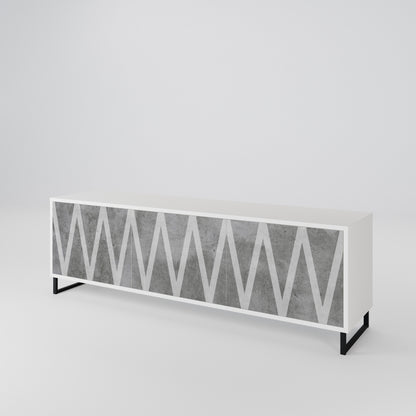 SOLID ZIG ZAG 3-Door TV Cabinet
