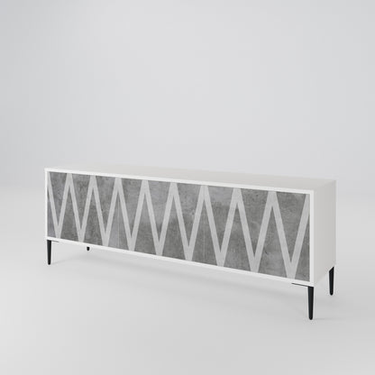SOLID ZIG ZAG 3-Door TV Cabinet