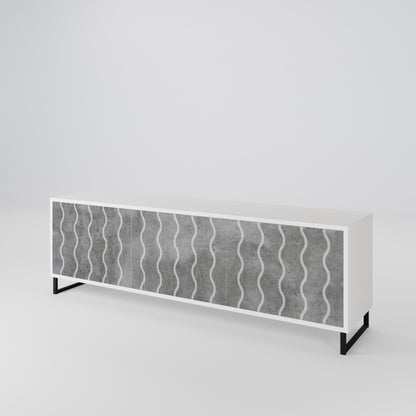 WAVES OF CONCRETE 3-Door TV Cabinet