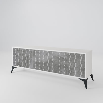 WAVES OF CONCRETE 3-Door TV Cabinet