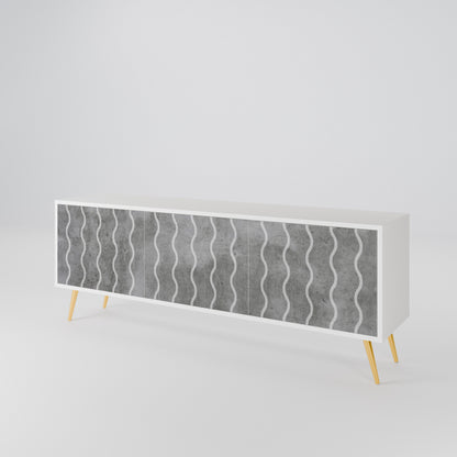 WAVES OF CONCRETE 3-Door TV Cabinet