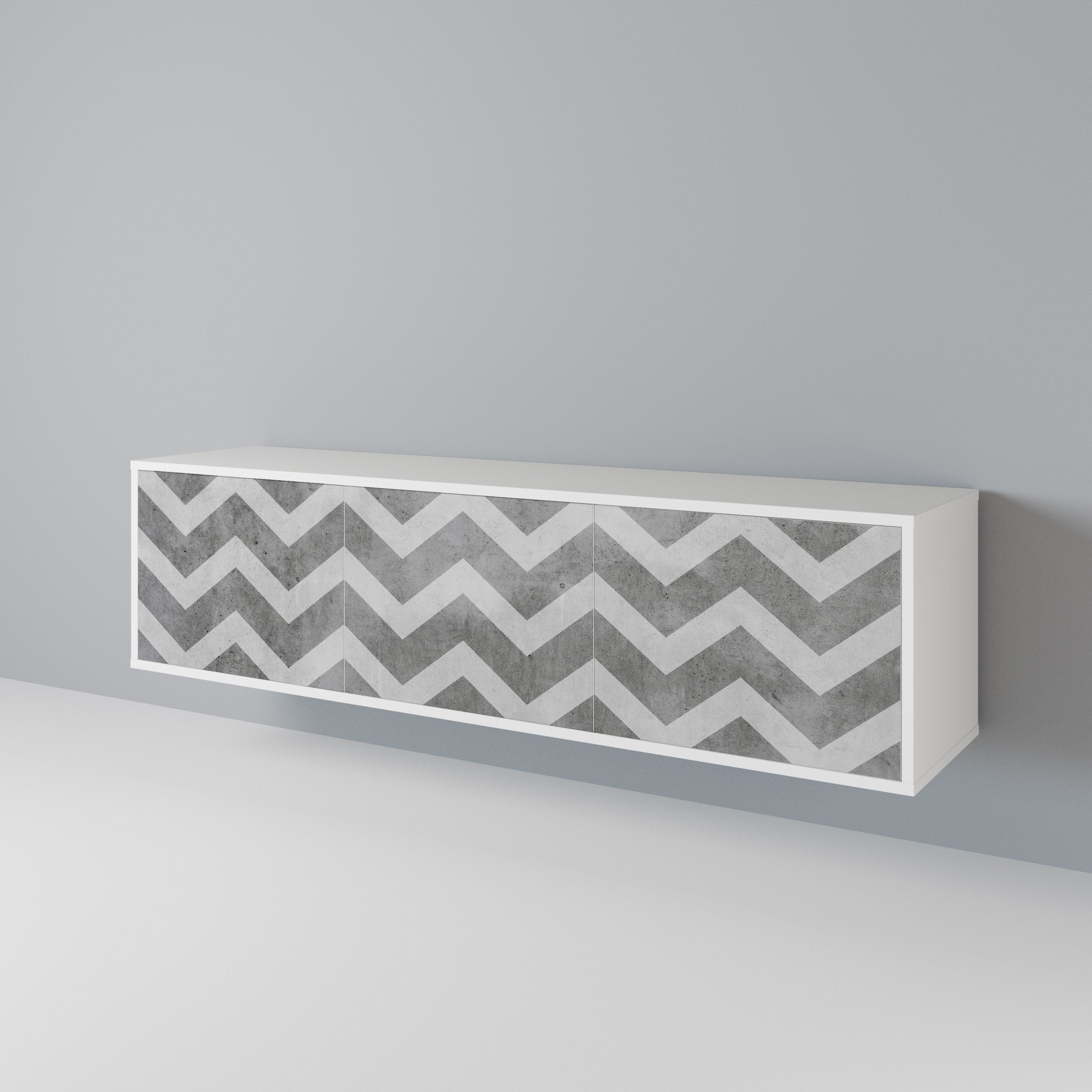 TOUGH ZIG ZAG 3-Door TV Cabinet