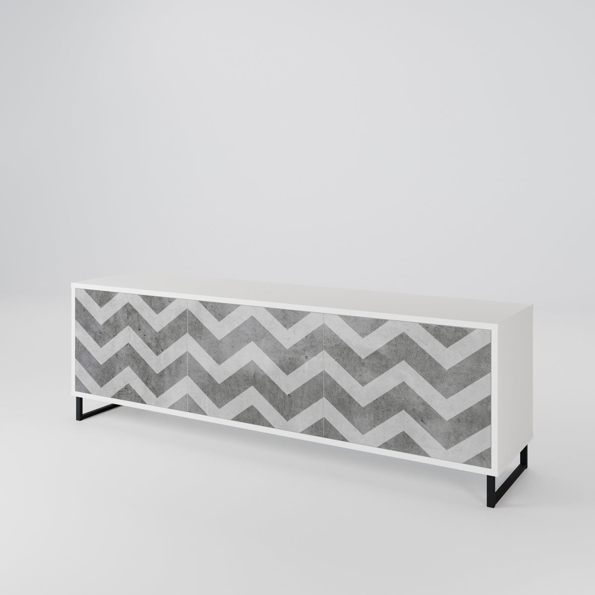TOUGH ZIG ZAG 3-Door TV Cabinet