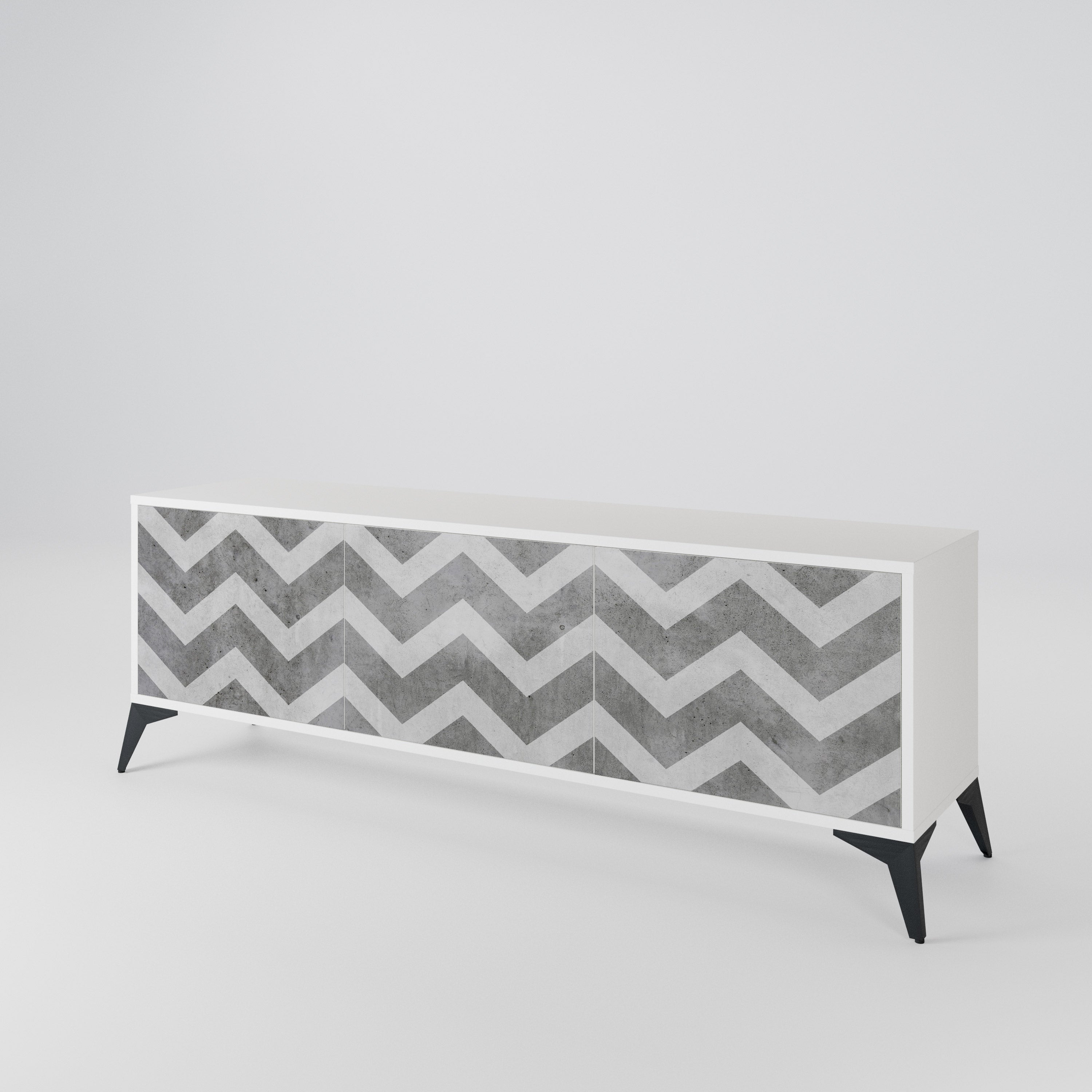 TOUGH ZIG ZAG 3-Door TV Cabinet