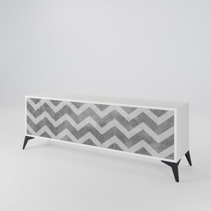 TOUGH ZIG ZAG 3-Door TV Cabinet