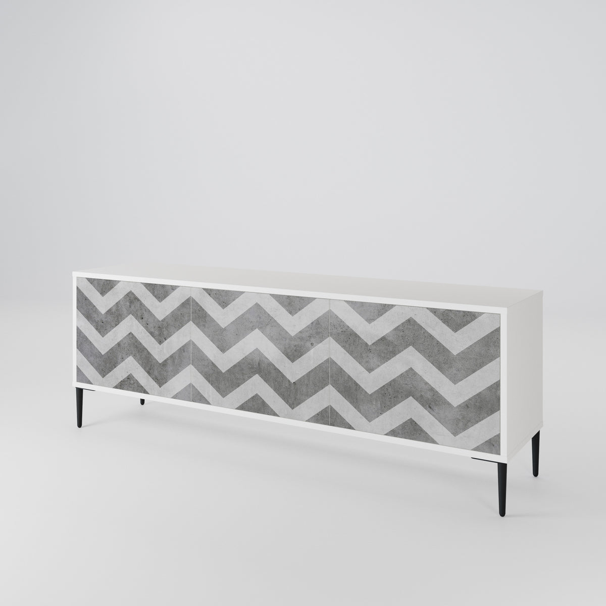 TOUGH ZIG ZAG 3-Door TV Cabinet