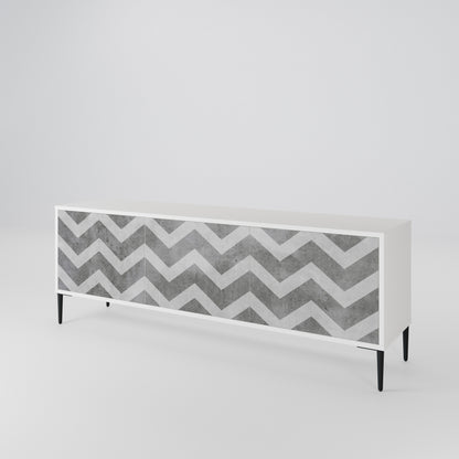 TOUGH ZIG ZAG 3-Door TV Cabinet