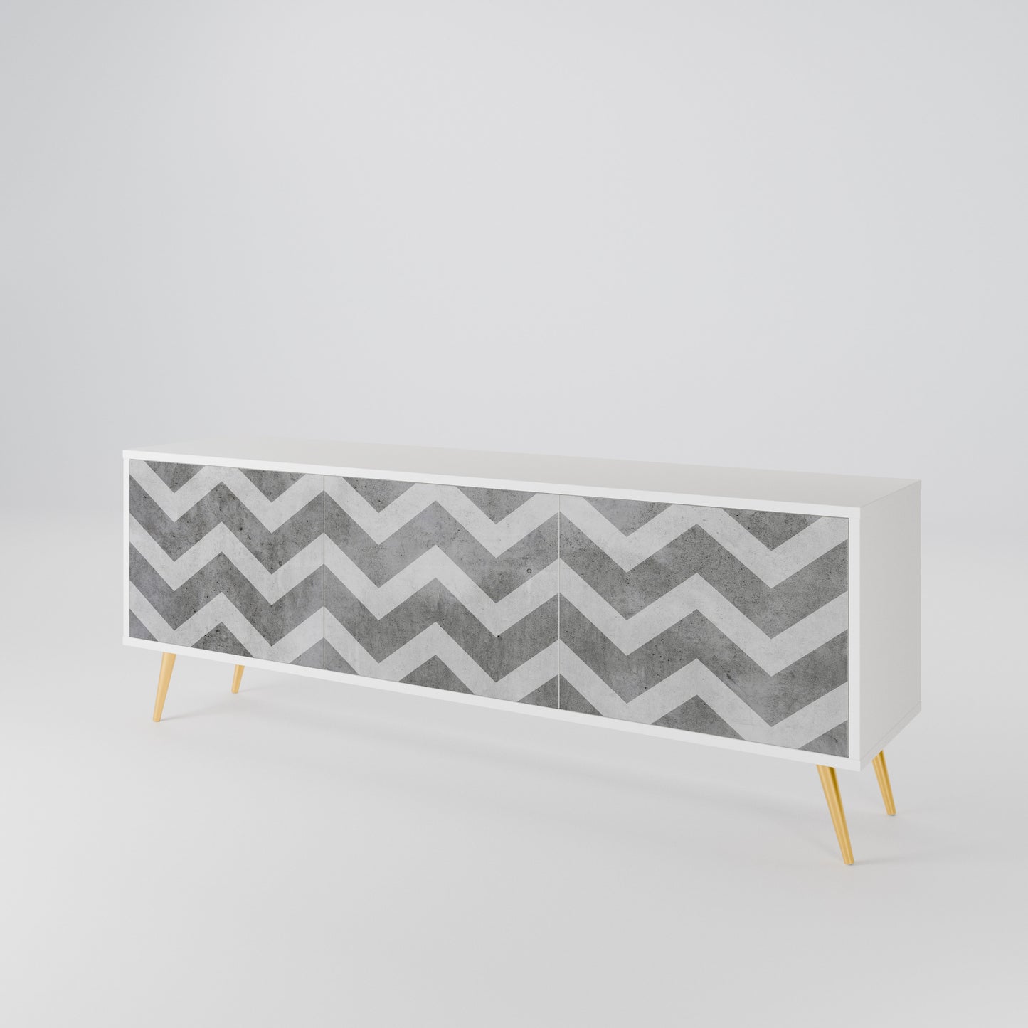 TOUGH ZIG ZAG 3-Door TV Cabinet