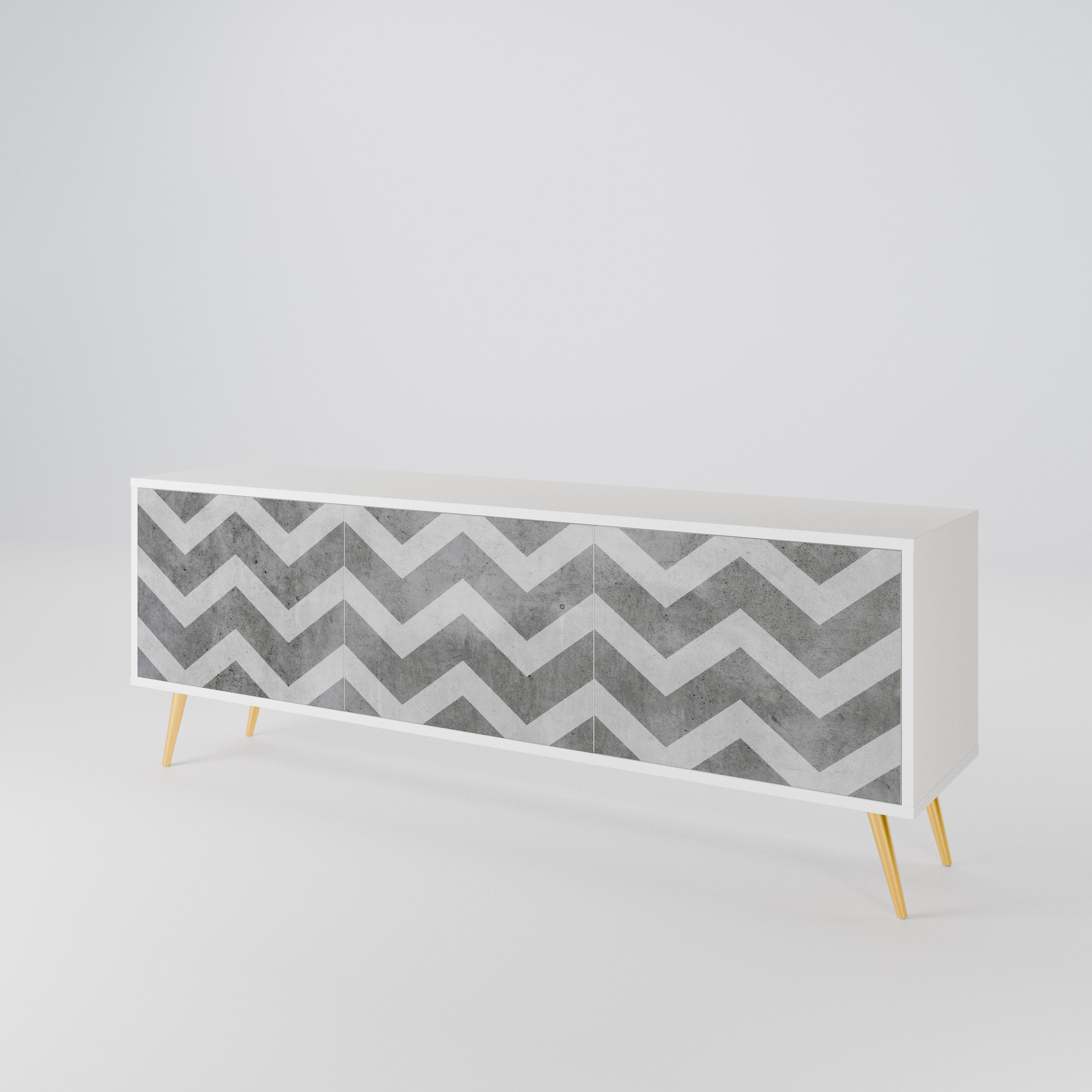 TOUGH ZIG ZAG 3-Door TV Cabinet