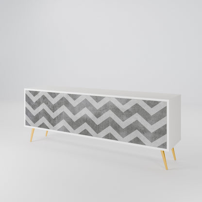 TOUGH ZIG ZAG 3-Door TV Cabinet