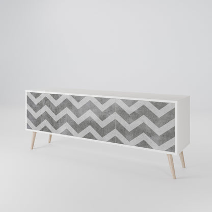 TOUGH ZIG ZAG 3-Door TV Cabinet