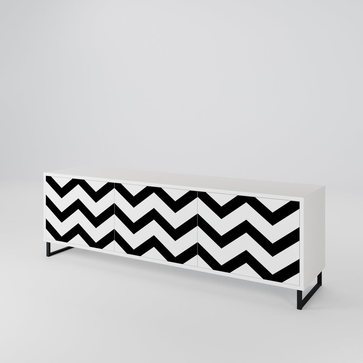 CLASSIC ZIG ZAG 3-Door TV Cabinet