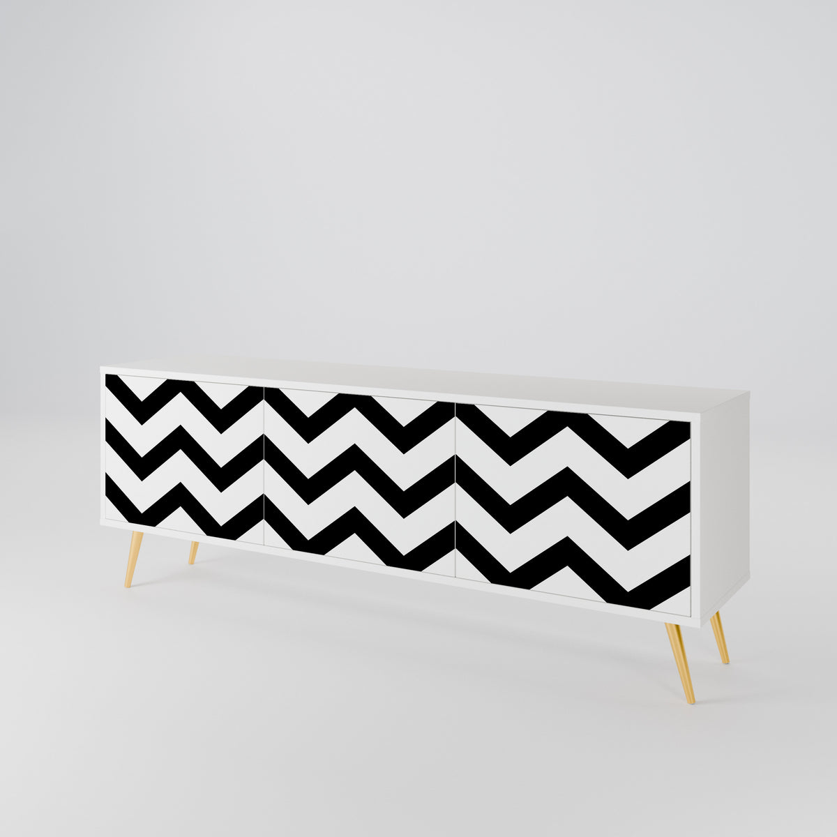 CLASSIC ZIG ZAG 3-Door TV Cabinet