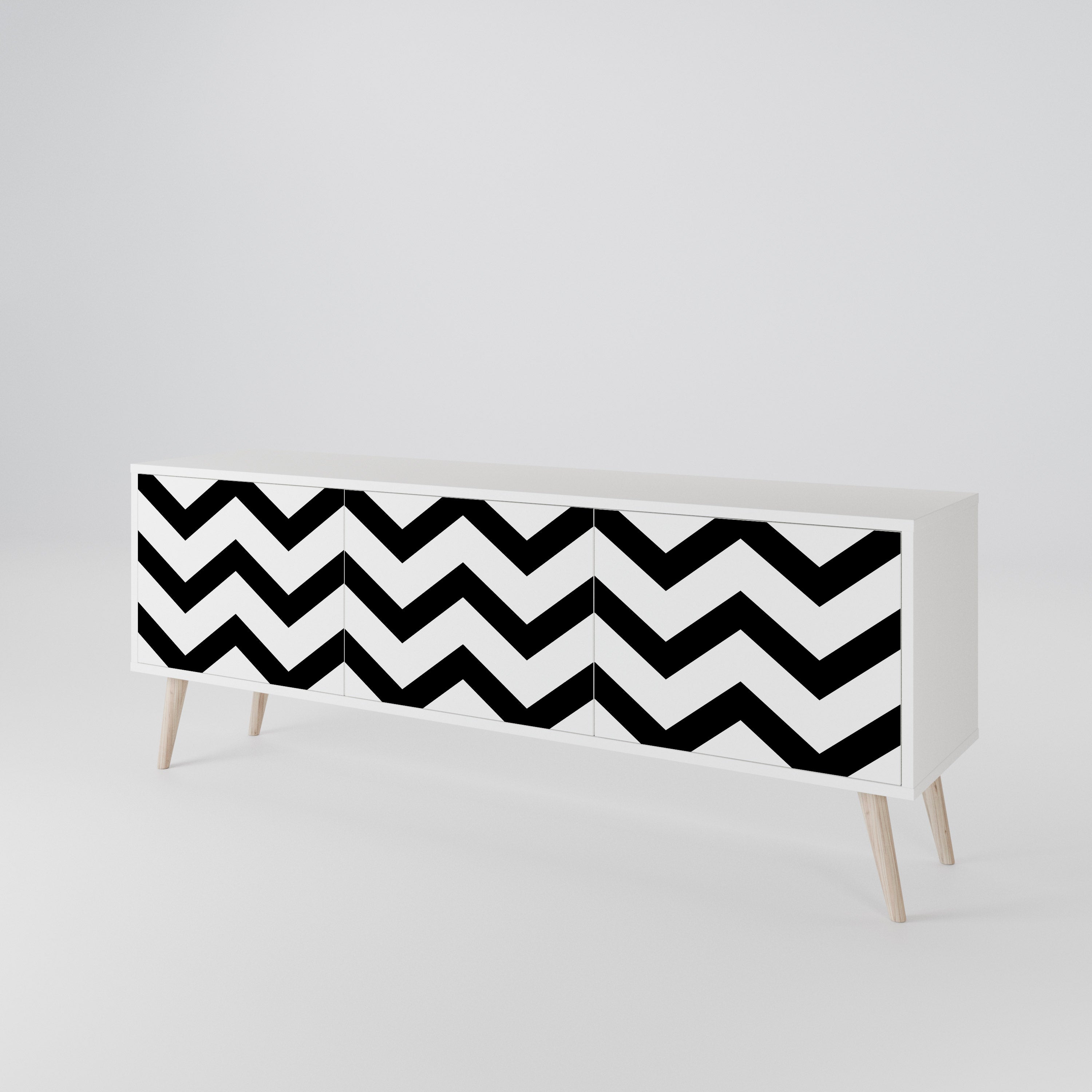 CLASSIC ZIG ZAG 3-Door TV Cabinet