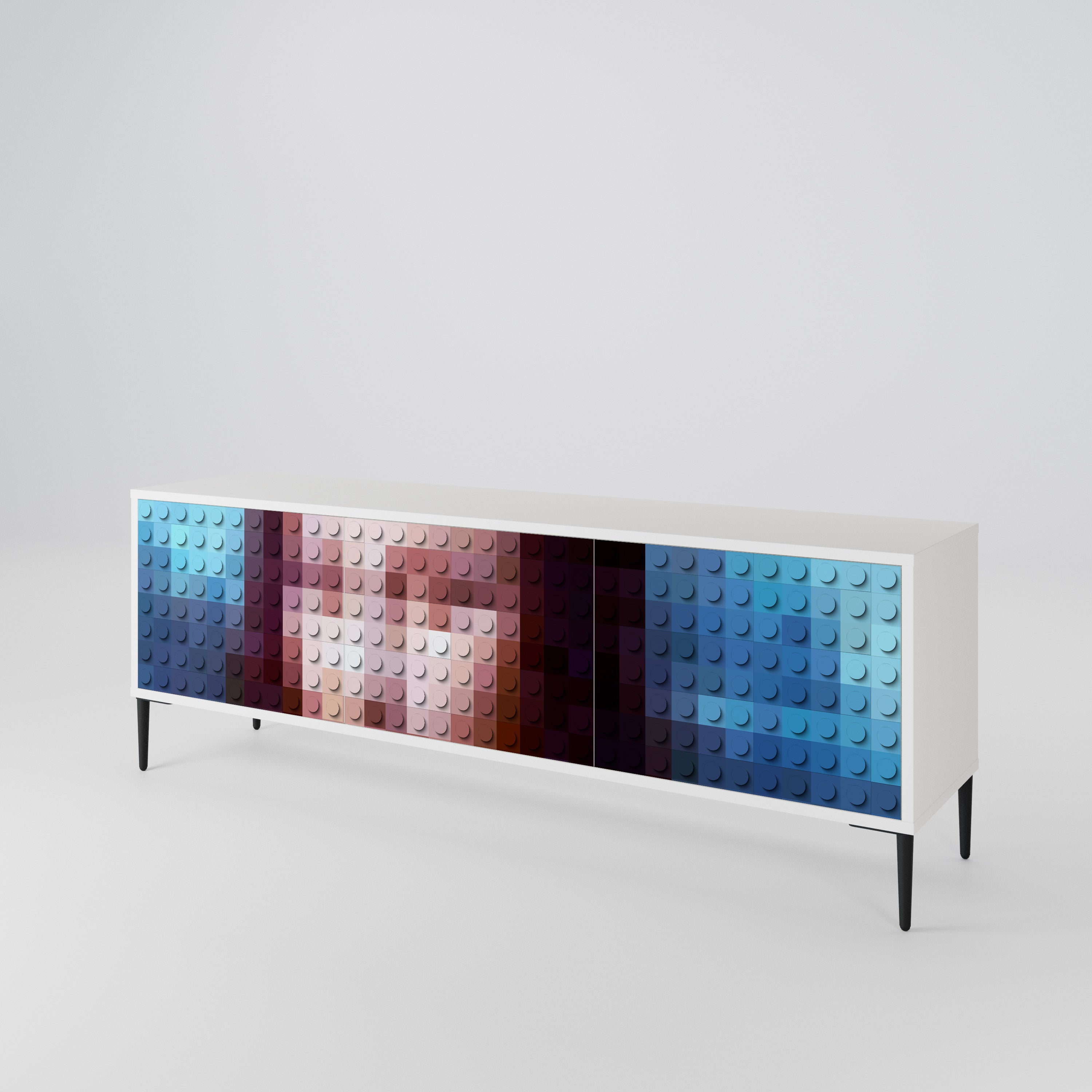 CONSTRUCTIVE ART 3-Door TV Cabinet