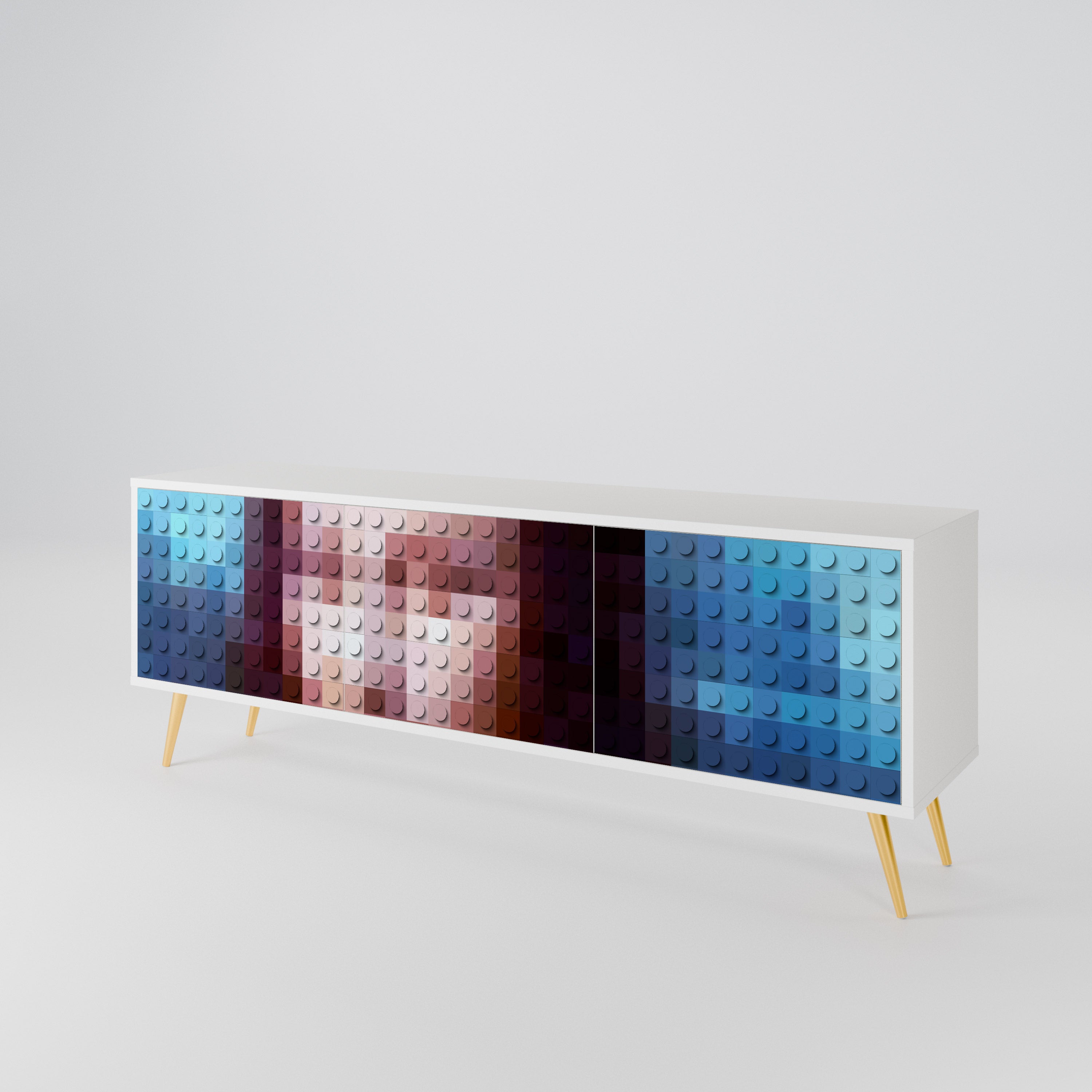 CONSTRUCTIVE ART 3-Door TV Cabinet
