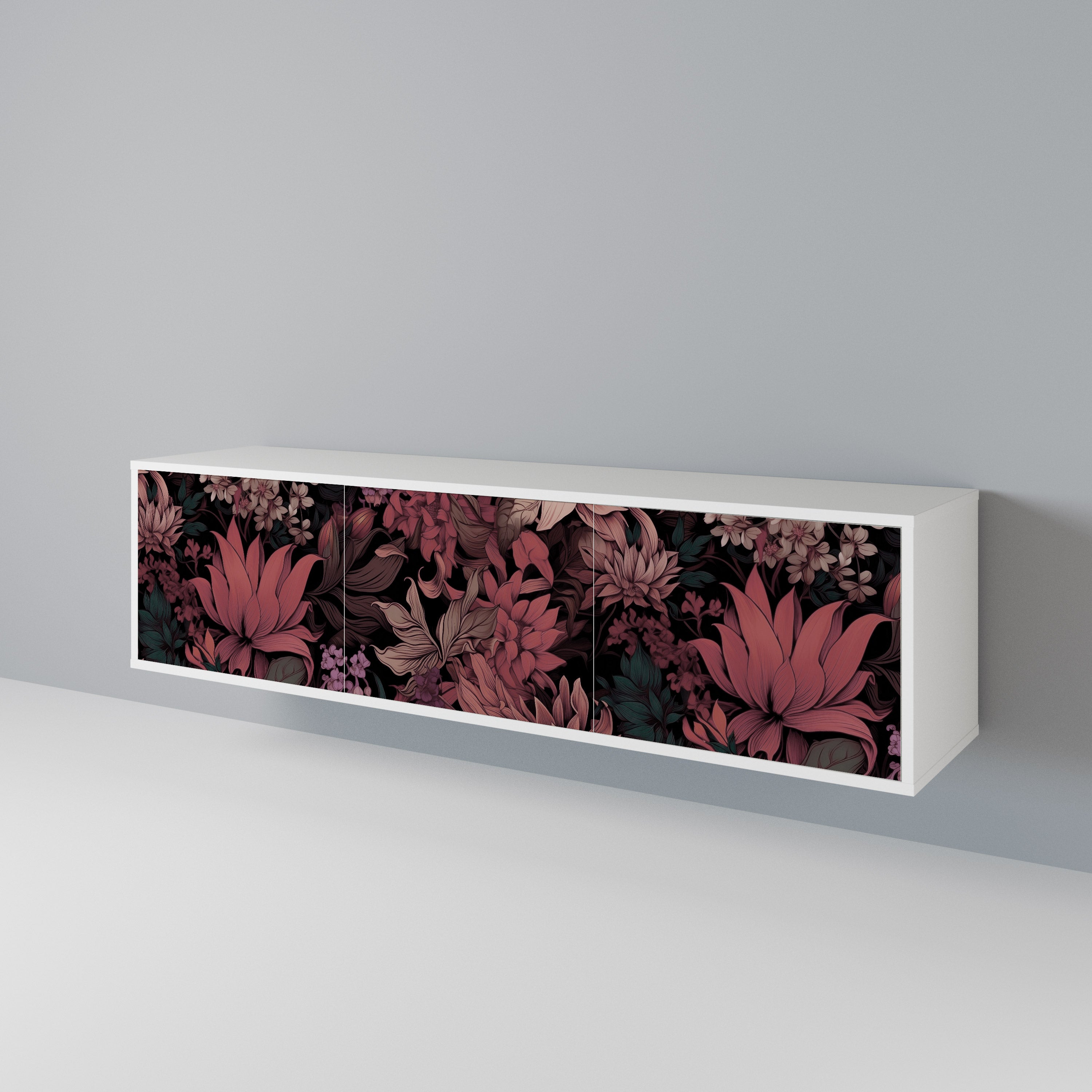 FLORAL WHISPER 3-Door TV Cabinet